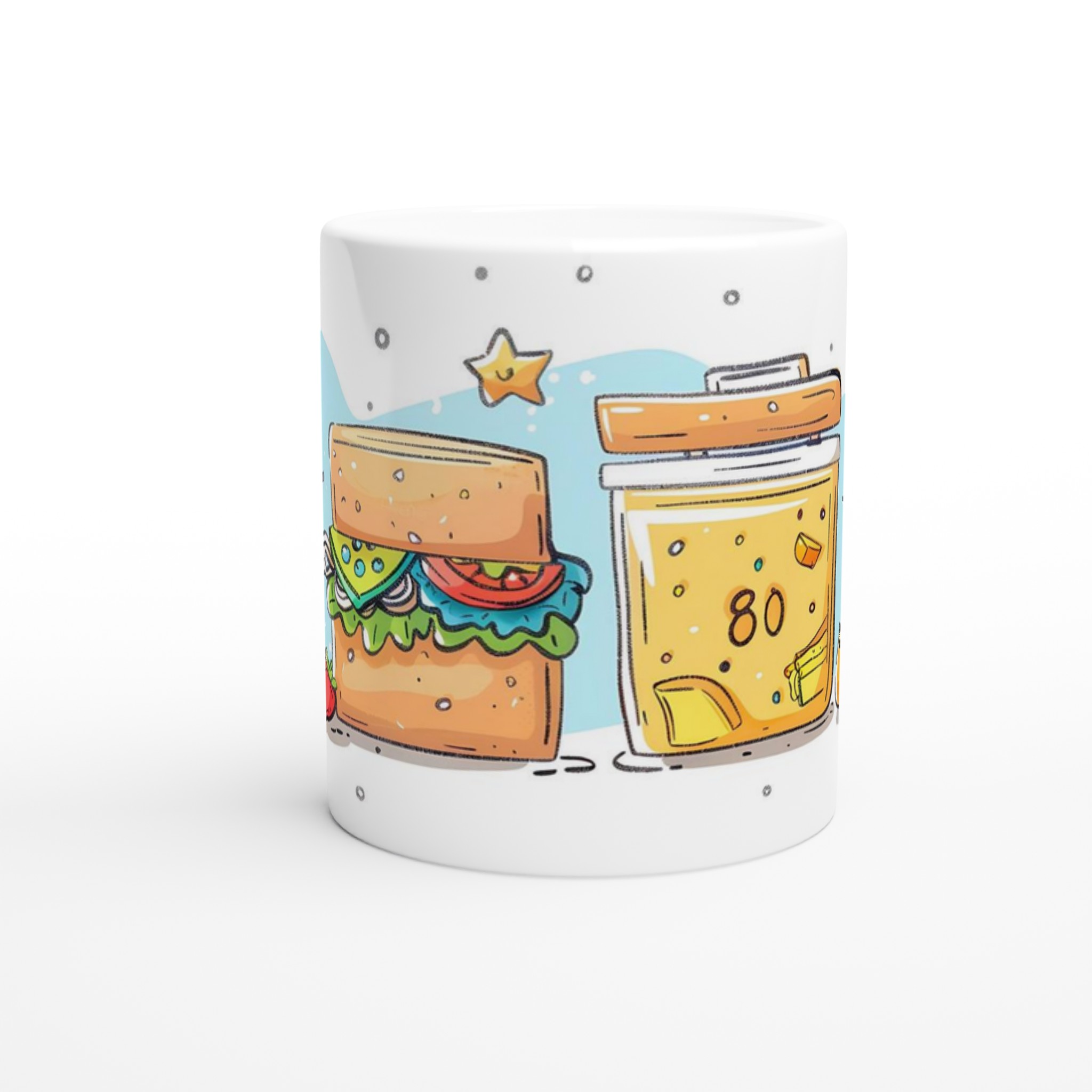 Söt Fika Vänner Keramikmugg – Glada Måltider i Pastell – 11oz Personlig Kaffekopp 8 1165f455-61db-402f-aa99-337f57aade03