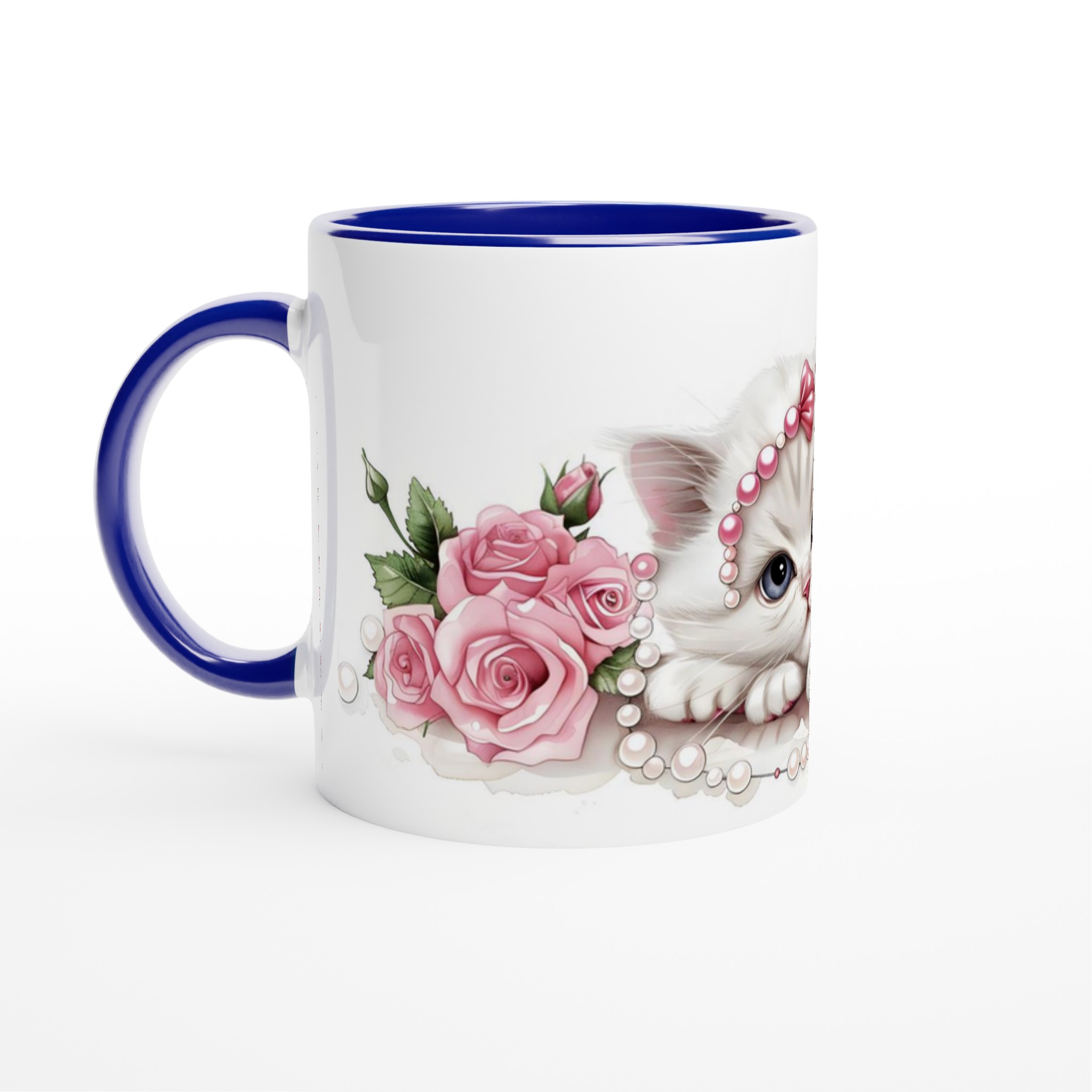 Söt kattunge och rosor 11oz keramisk mugg – charmig design för kaffeälskare i flera färger 4 11dd49d9-8cce-4060-92a5-239b4a329e1d