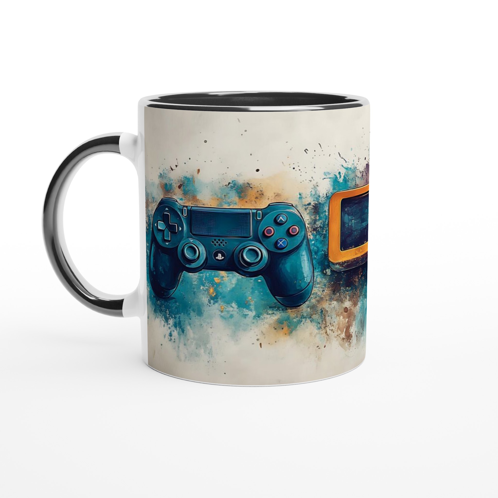 Retro Gaming Watercolor Mugg - Välj din favoritfärg och spela med stil! 2 1273b60f-d321-45ef-918f-ac6395ba609a