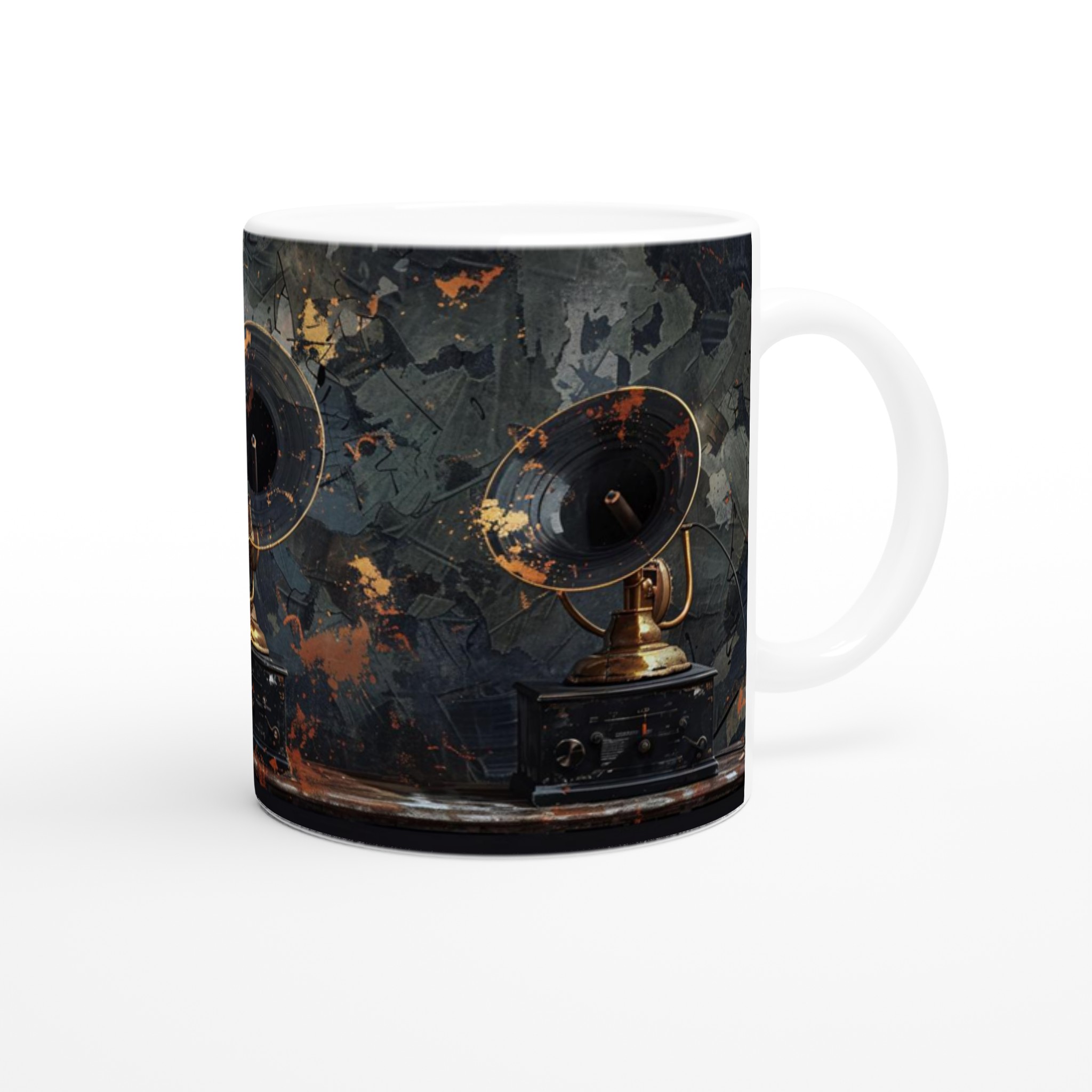Retro Vinyl Grammofon Mugg - 11oz Keramikmugg i ditt val av sju livfulla färger 9 127910e2-e43a-4a9e-866d-8d461639c0a4