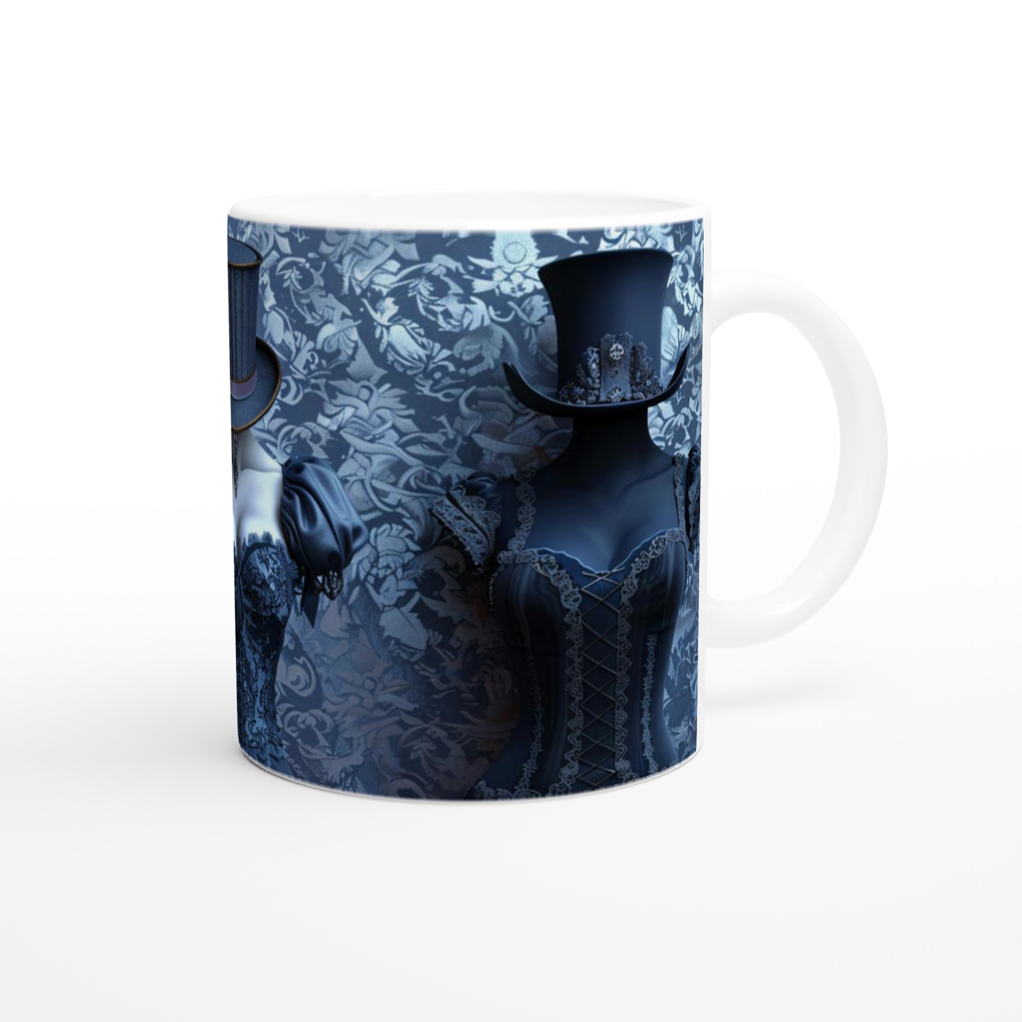Vit 11oz keramisk mugg med gotiskt mystikmotiv – välj bland sju eleganta färger 9 12cdcef1-f98d-42bf-b7ac-50101ce5e663