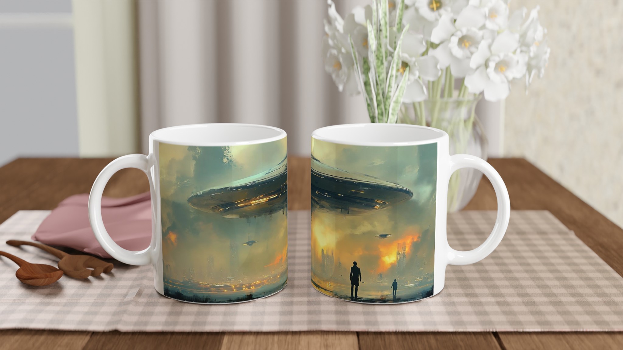 Futuristic Landing Sci-Fi Mugg – Dyk in i en annan värld med din favoritdryck, finns i 7 färger! 10 12ddad11-f057-4ffc-8cf5-ded00db7ebf6
