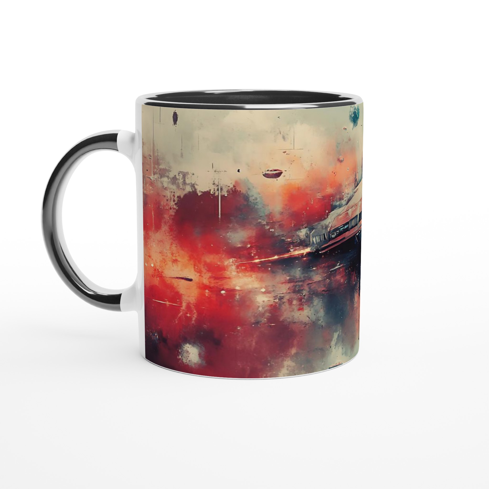 Kosmisk Färd 11oz Keramikmugg - Futuristik Rymdkonst i Välj Färg 4 13435ec5-53cf-4f01-a76a-3a6e3085979e