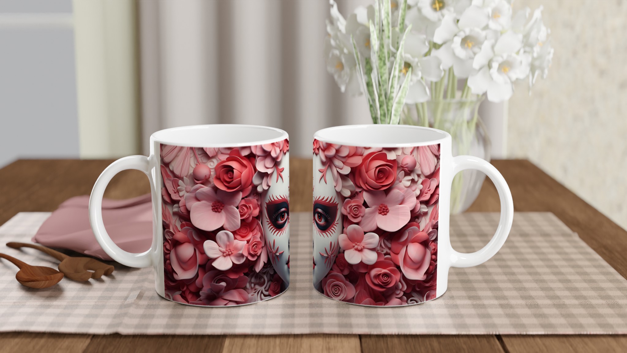 Förförisk Flora 11oz Keramikmugg – En Skönhet att Avnjuta, i Ditt Val av 7 Livfulla Färger 11 136b8225-79d1-4864-9681-c8d8ad54d363