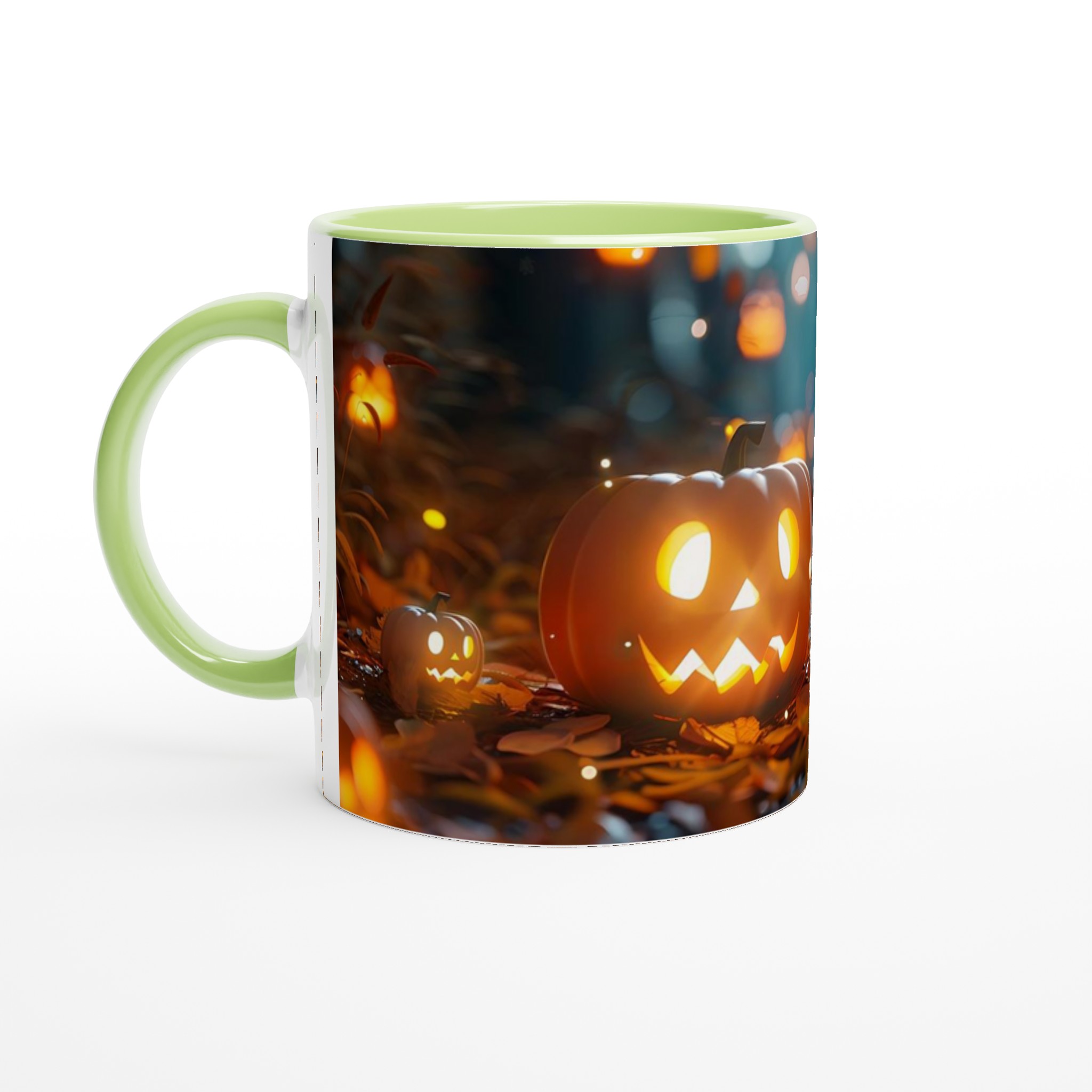 Mysig Halloween Mugg – Söta Spöken & Lysande Pumpor | 11oz Keramikmugg i Valfri Färg 3 13d5f068-55d5-489a-8594-fabf4c624492