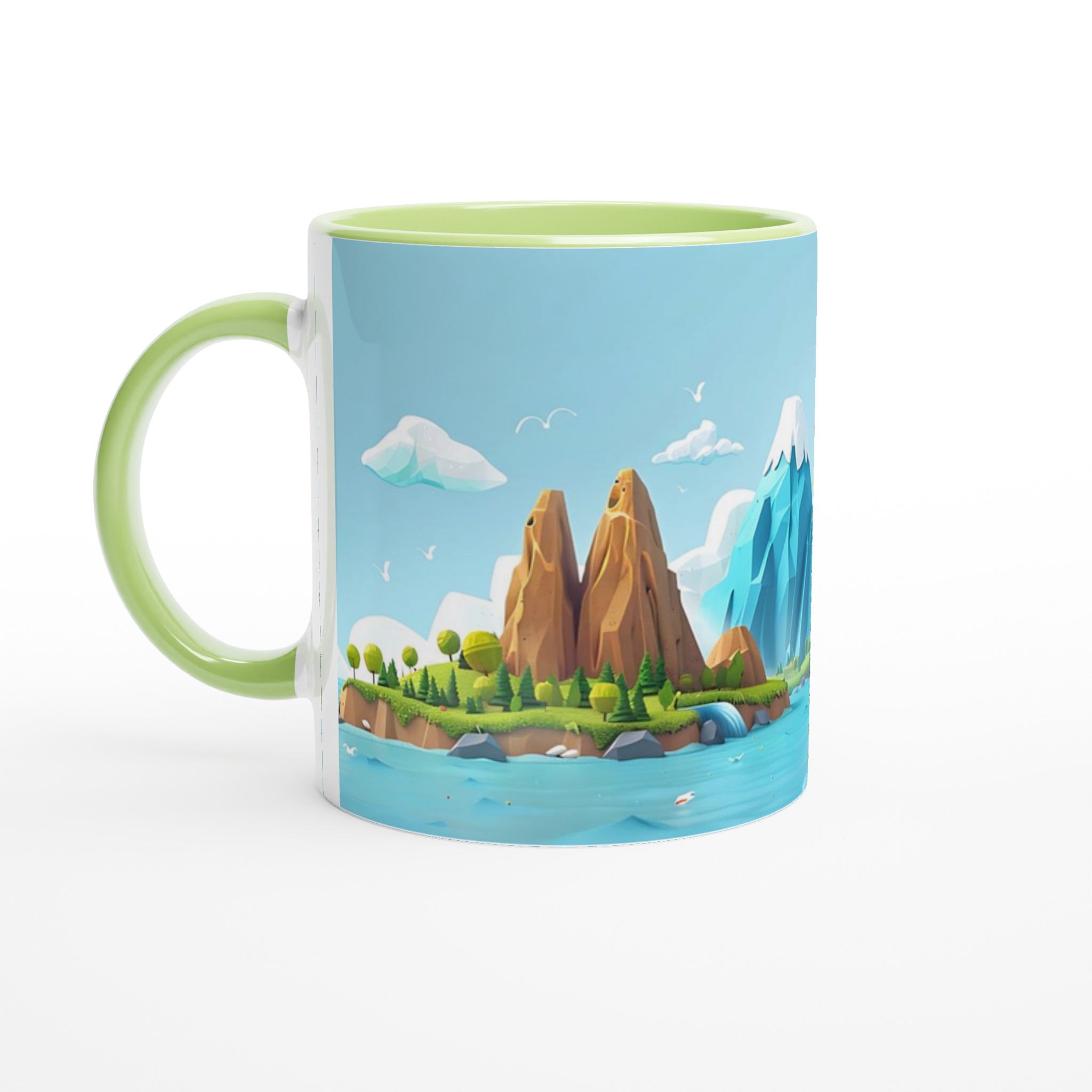 Äventyrsmugg: Lekfull Landskap Keramikmugg - 11oz, Välj Bland 7 Färger! 3 13eb14ea-275f-47d1-bf60-17e24f91ac35