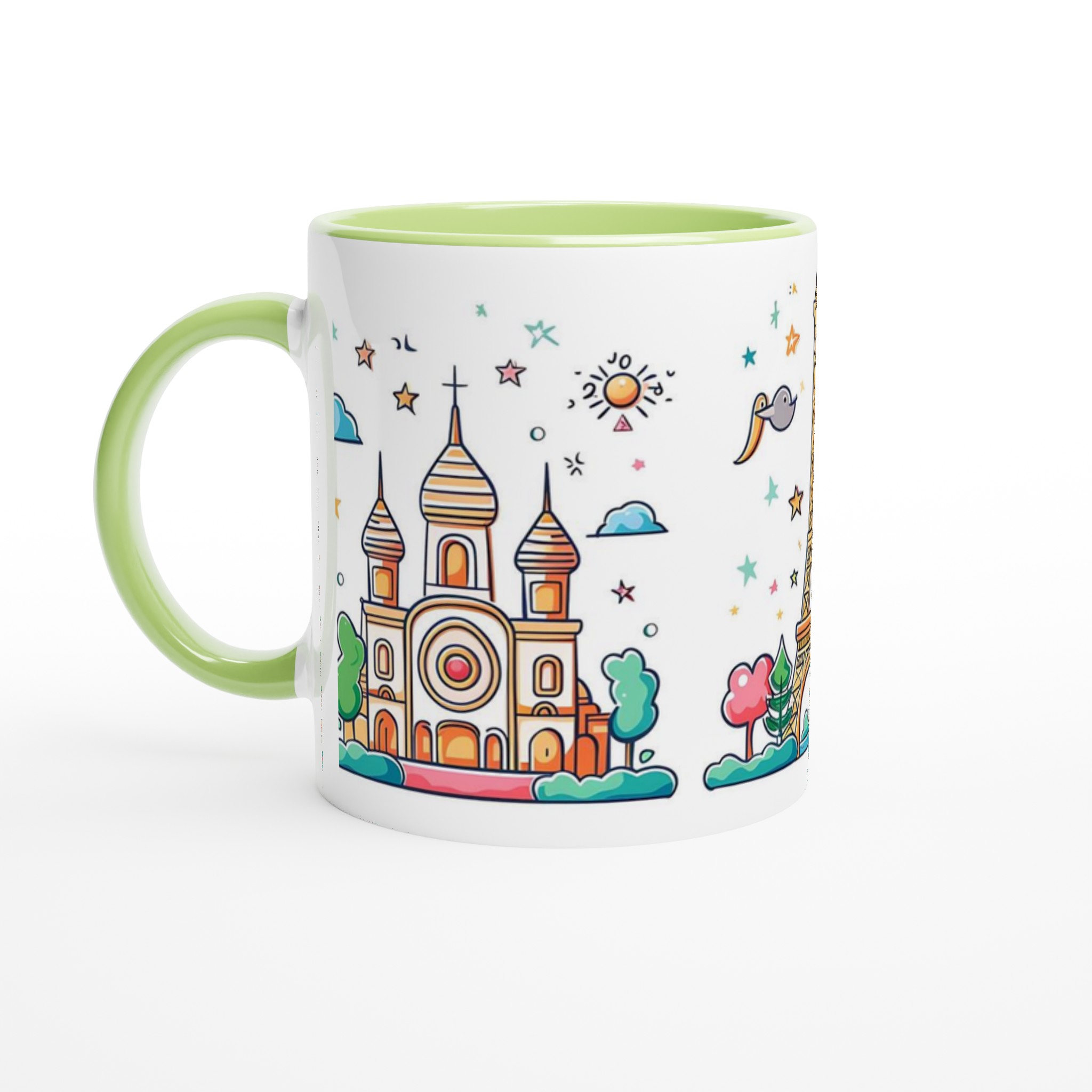 Paris Vibe Keramisk Mugg – Drömmiga Liggande Landskap i Pastell 3 146a2462-2366-4a9a-8d5f-ef623b12bacc
