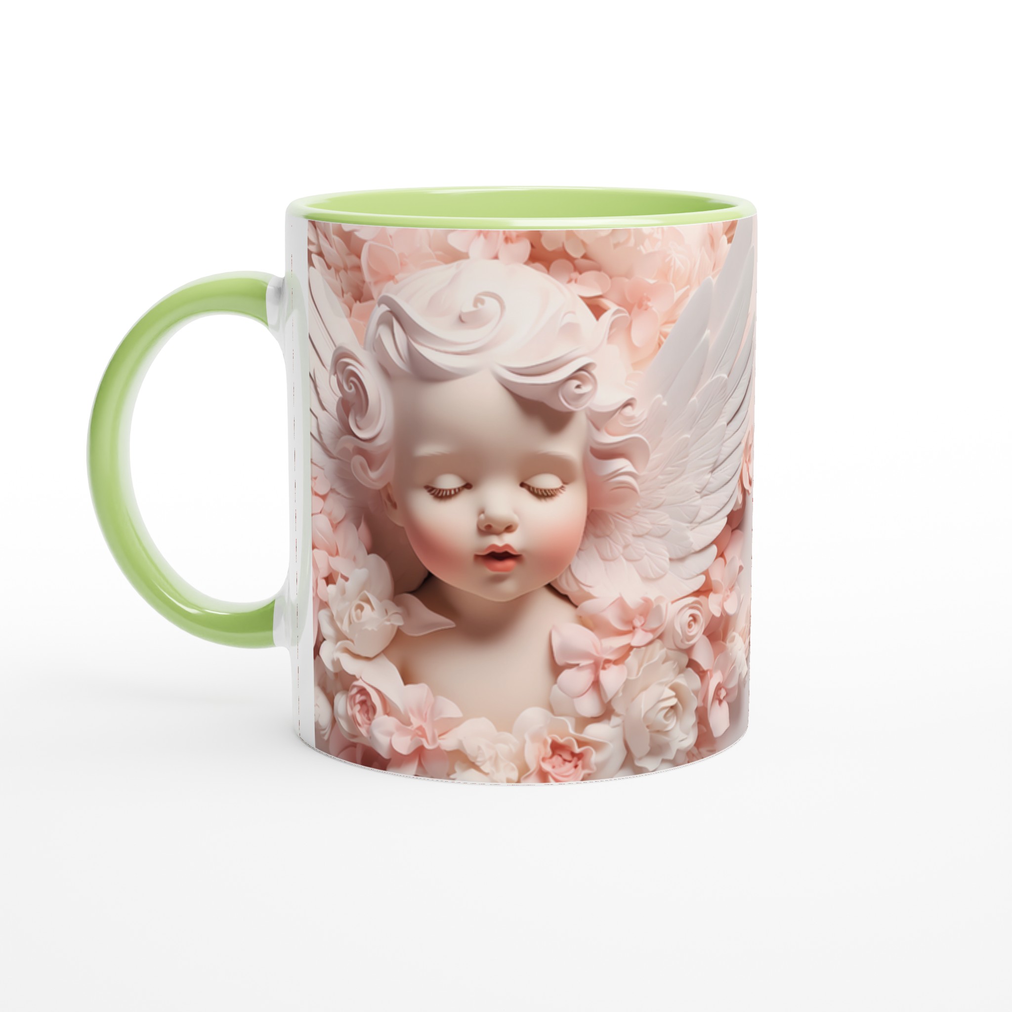 Änglalik Keramisk Mugg – Drömska Pasteller & Vingprydda Motiv | 11 oz Kaffemugg i Din Valfria Färg 3 14c7252d-8049-42c5-a785-f3660979bf3b