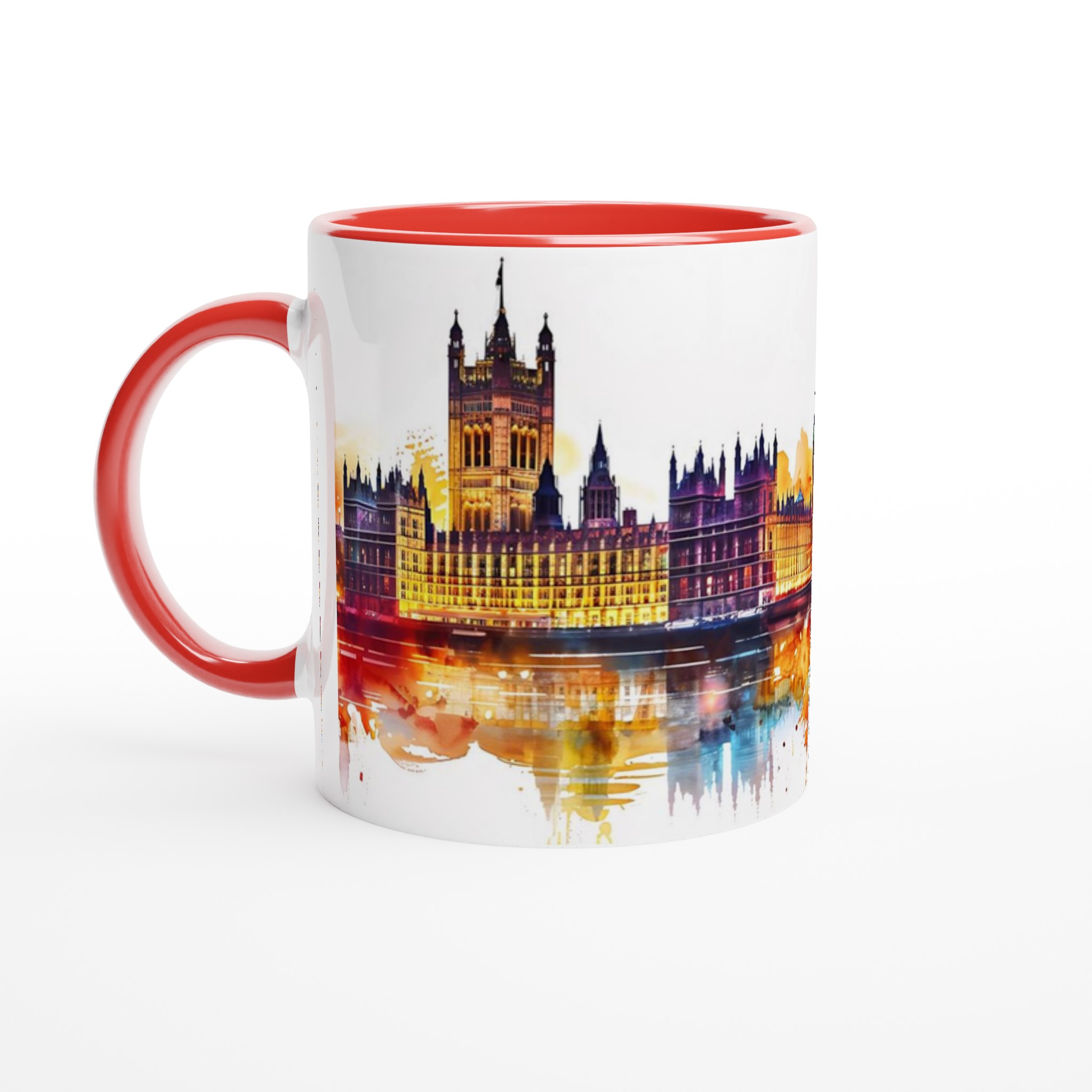 London Skyline Akvarell Mugg – Färgstark Keramisk Kaffekopp för Reseälskare i Valfri Färg 2 153e648d-12ba-47b6-a2b6-5648442187d2