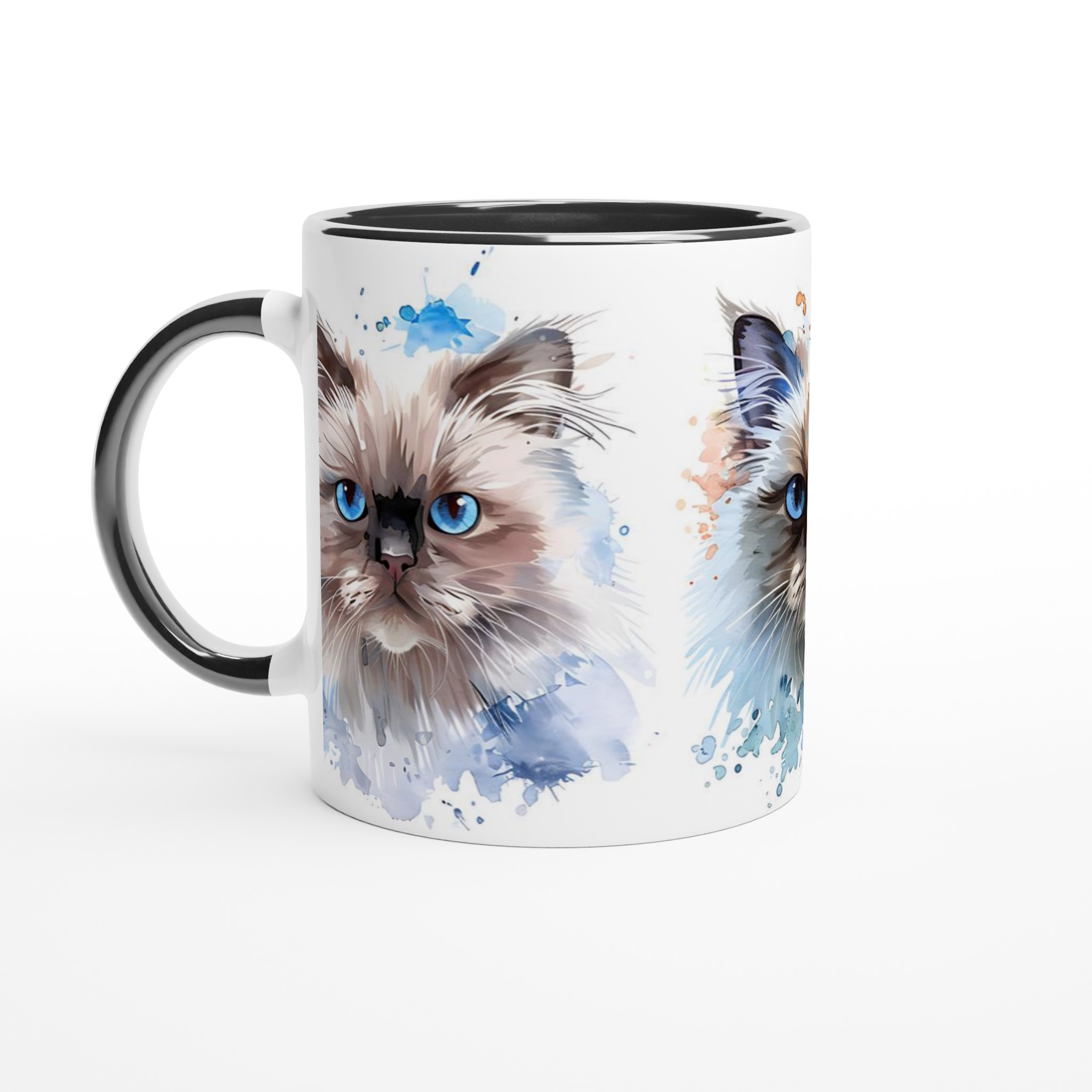 Akvarell Kattmugg - Blåögd Skönhet i Mjuk Design, 11oz Keramik 7 156aadc7-1c7a-4c72-9644-ea7477df8aa9
