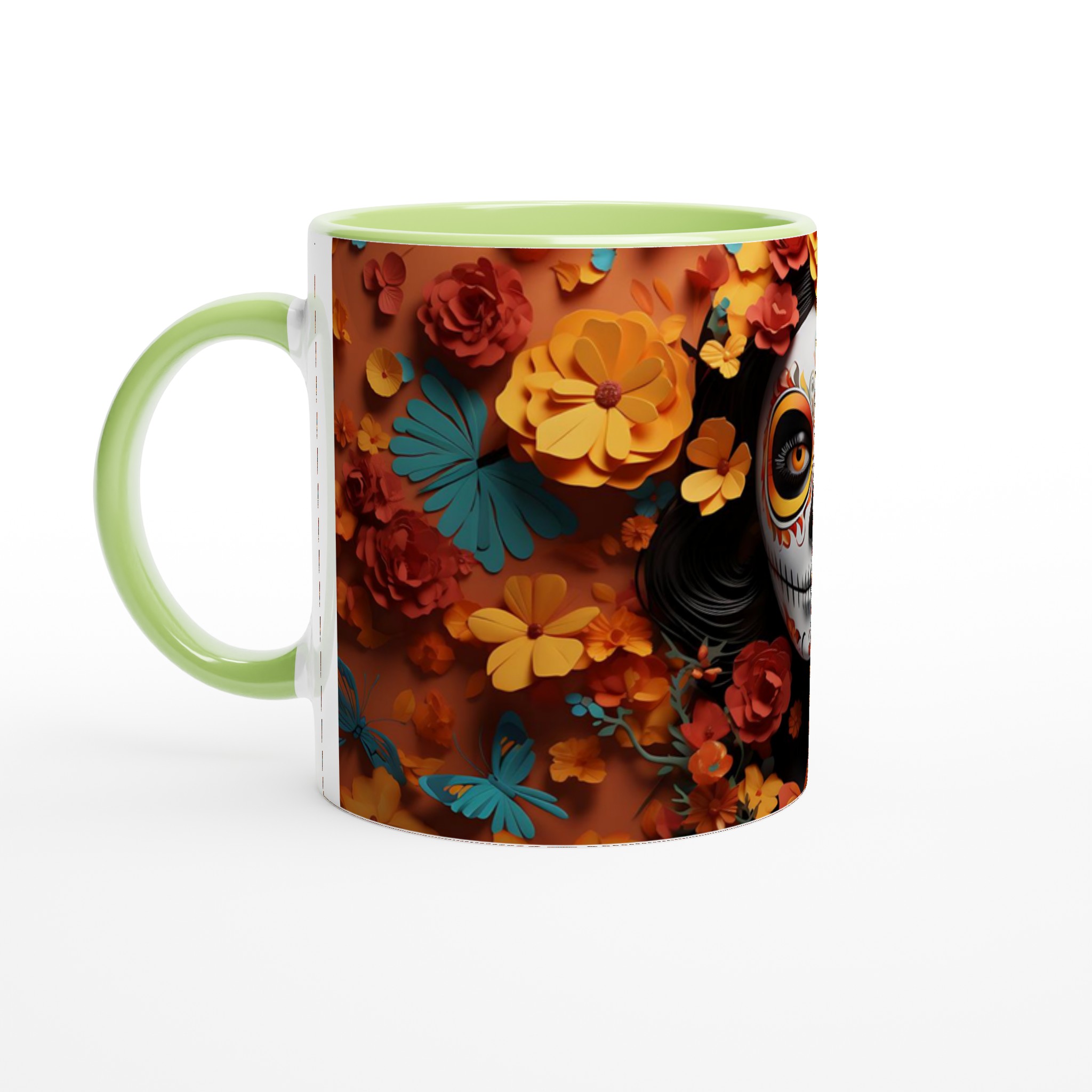 Dia de los Muertos Sugar Skull Mugg – Färgstark Keramik för Kaffe & Te i Sju Livfulla Nyanser 3 158db04c-e312-4e16-a370-9e3e3478e69e