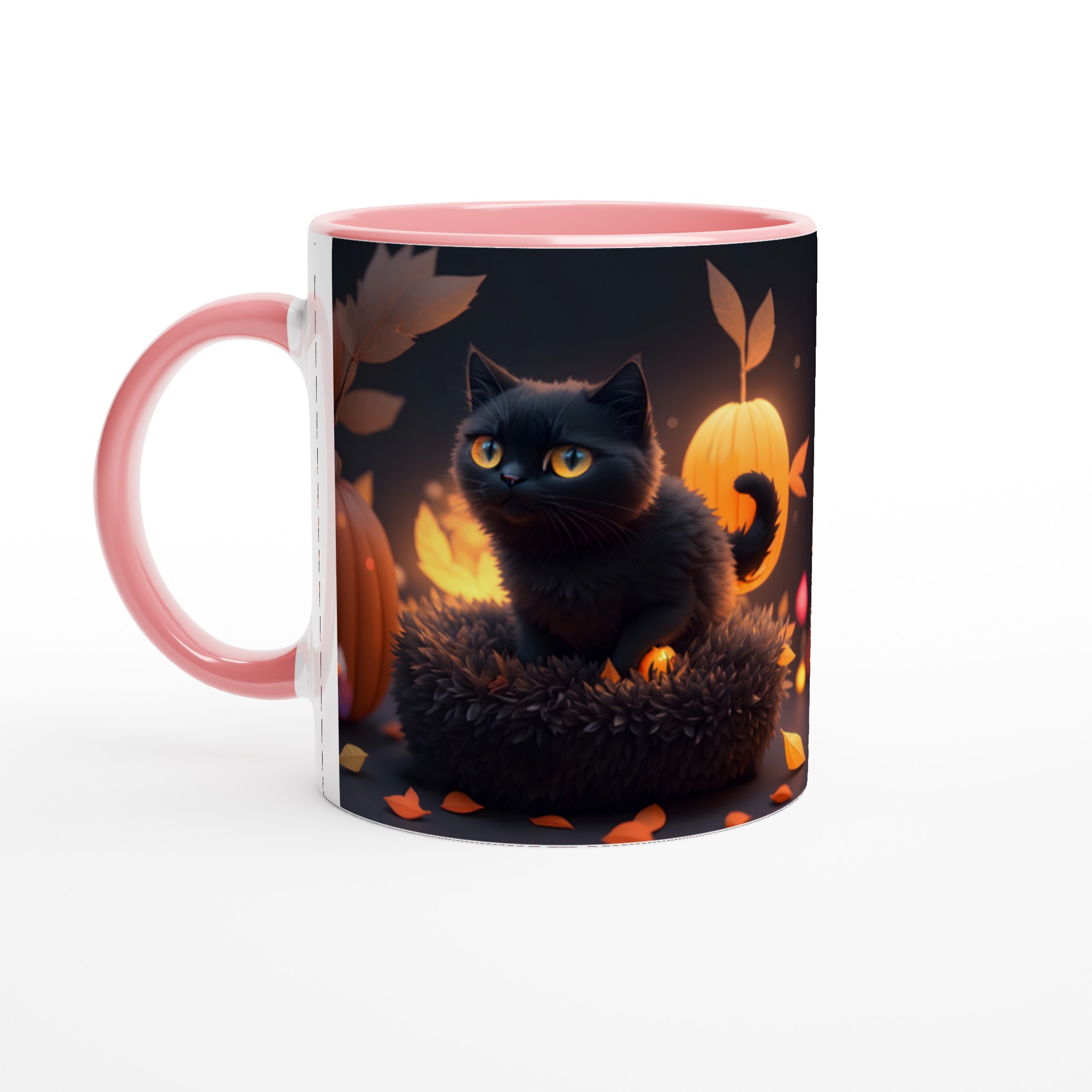 Mystisk Svart Katt Keramikmugg - Höstmys i Valfri Färg, 11oz 6 15b31207-0c4a-4bb5-8b68-52b1730dba36