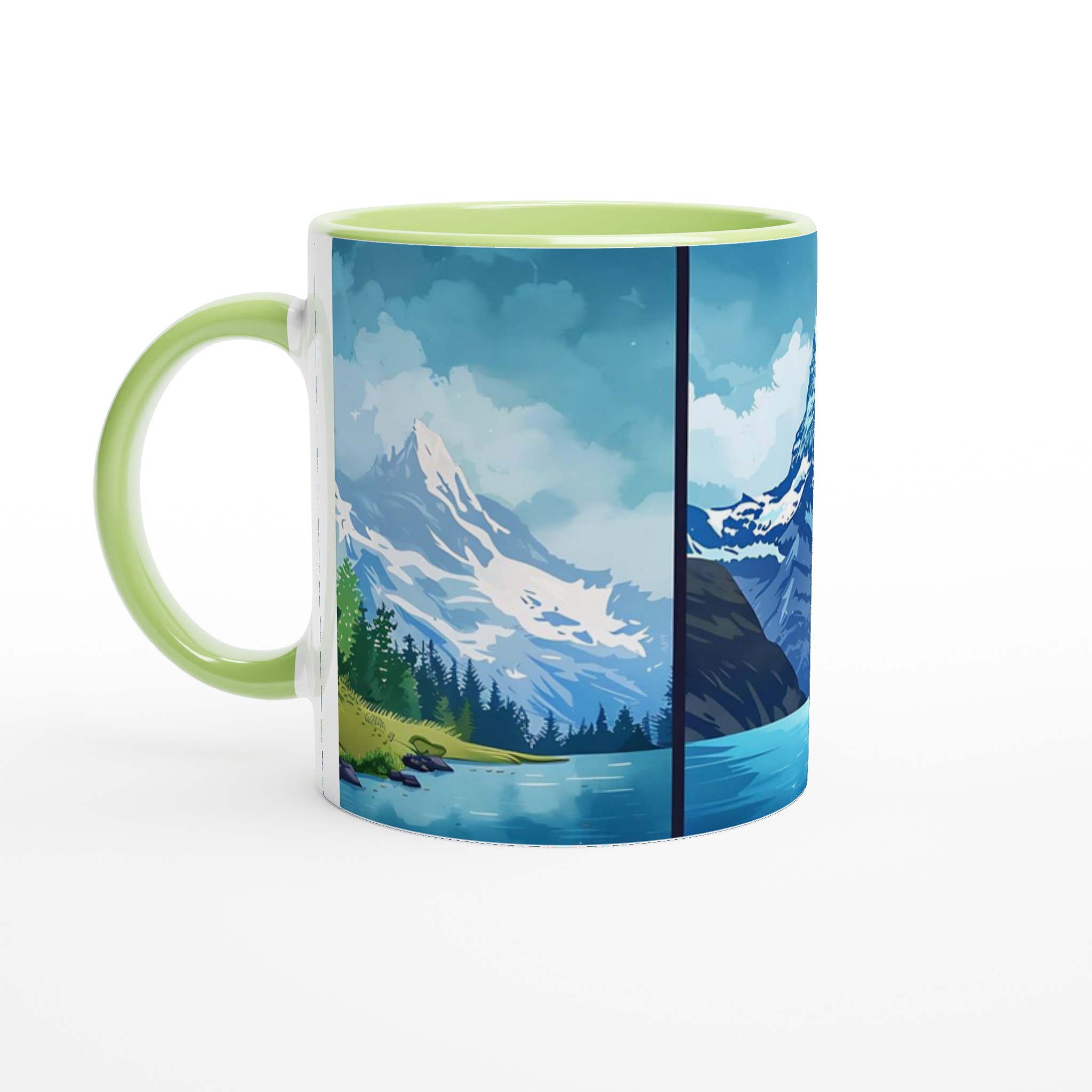 Minimalistisk Bergsvy 11oz Keramikmugg - Skandinavisk Design i Flera Färger 3 1625b664-3ed4-4508-8a4a-24a673d4cefd