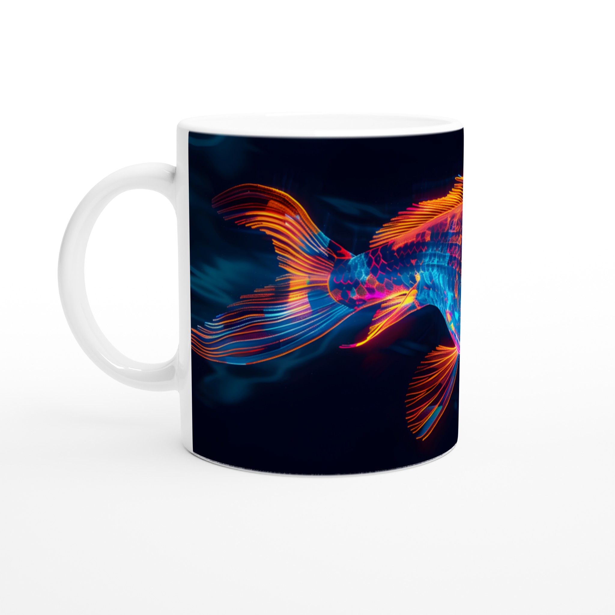 Neon Koi: 11oz Keramisk Mugg – Lysande Fiskdesign i Levande Färger för Kaffe- och Tedrickare 1 162c1b3b-0036-4c05-afb3-cabc29255ac6
