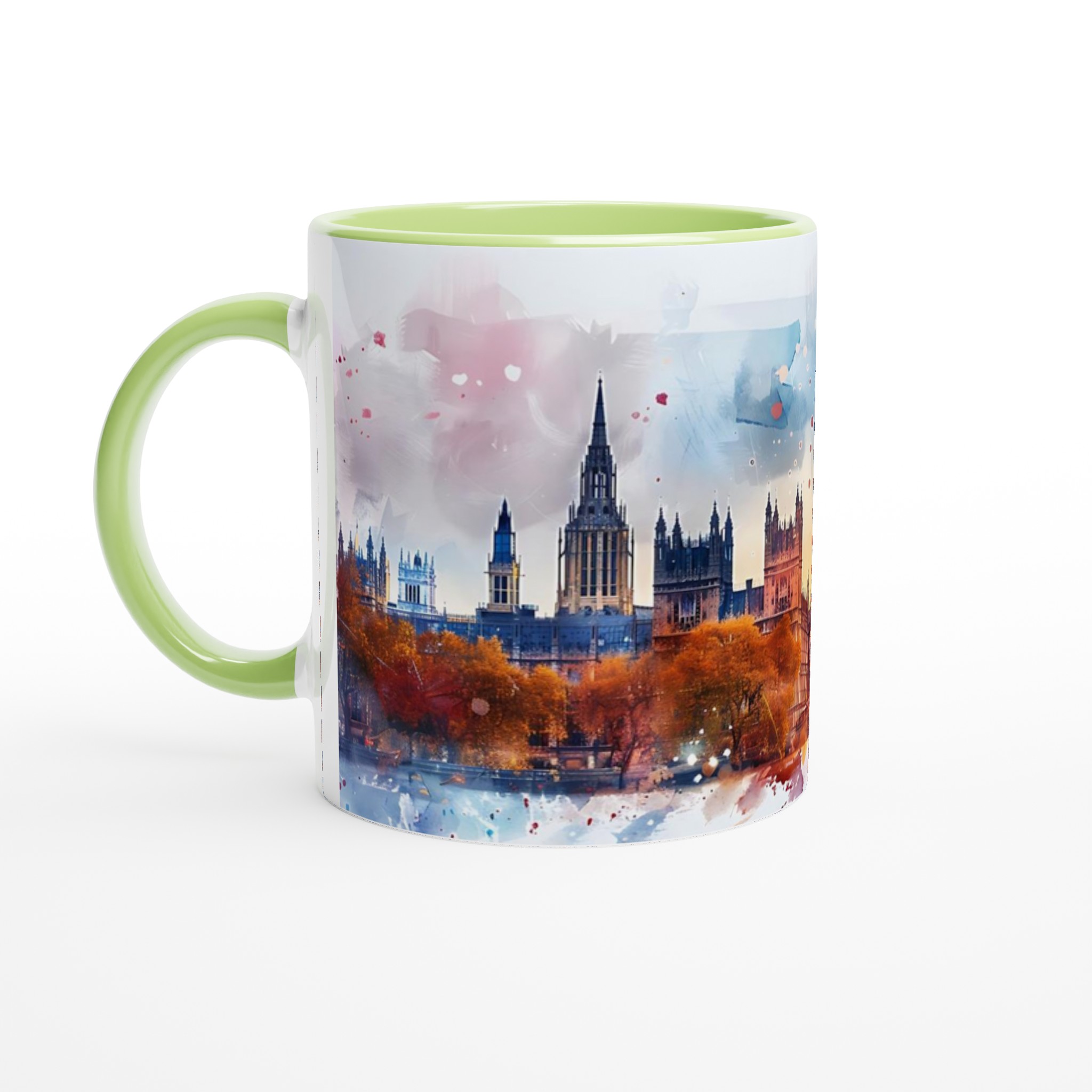 London Watercolor Skyline Mugg – Konstnärlig Silhuett i Klara Färger, 11oz Keramikmugg 3 1665e577-cf25-49f8-a1ec-133cf847d4e4