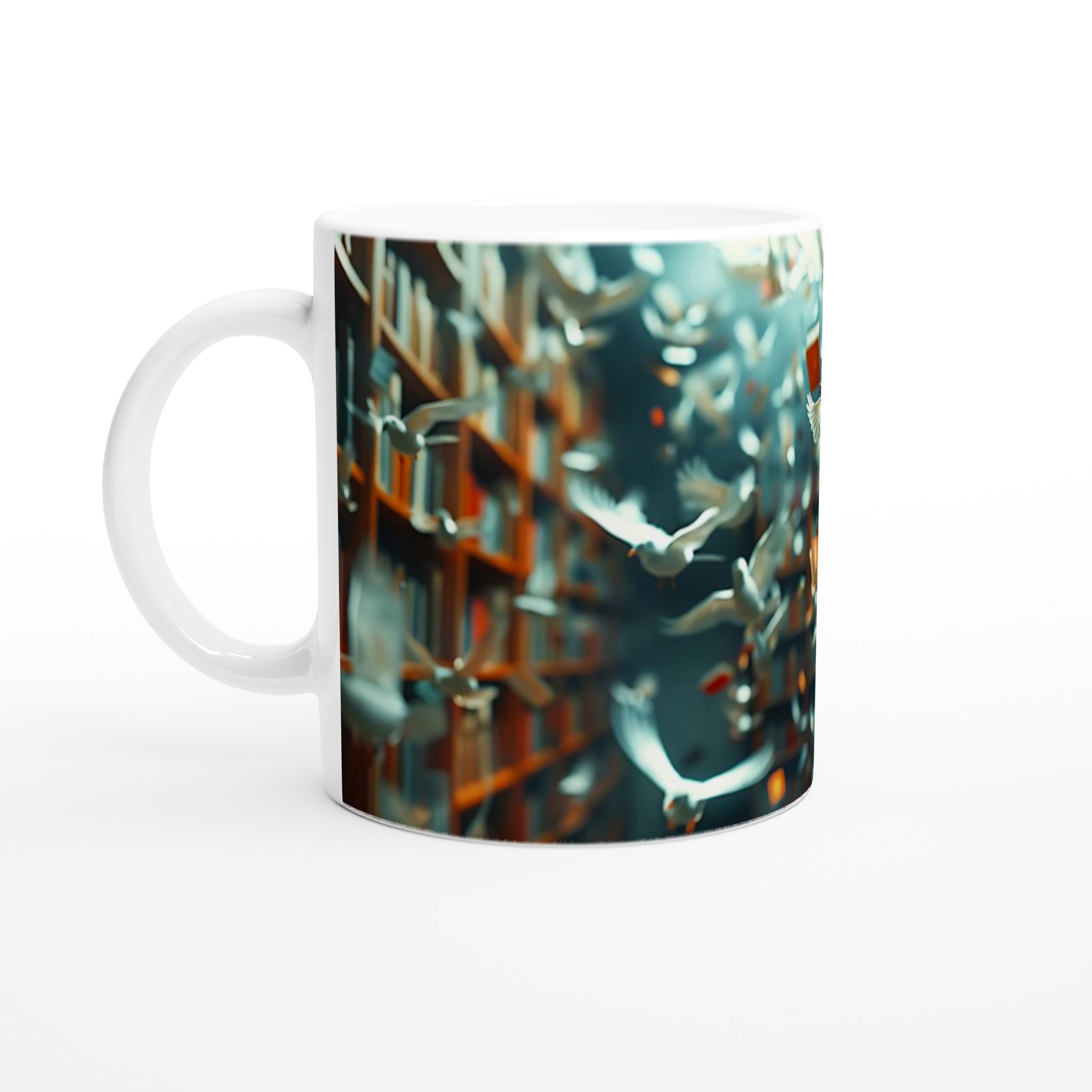 Magiska Flygande Böcker Mugg – 11 oz Keramisk Mug för Litteraturälskare i Valfri Färg 1 169a9a4a-1f74-4be3-afa6-07f5062eb698