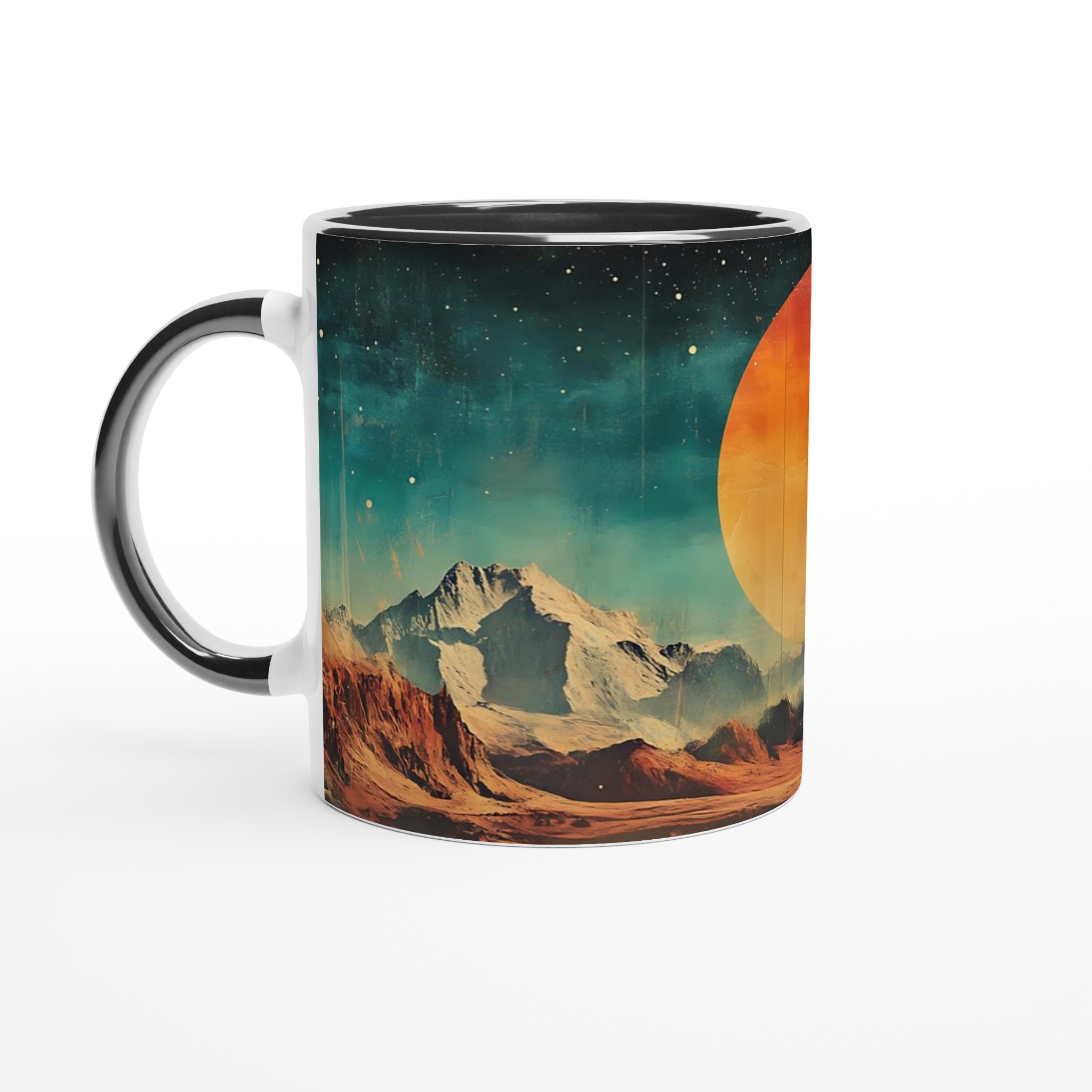 Retro Sci-Fi Vibe Keramikmugg – Dröm dig bort till Mars med 11oz kaffe i din valfria muggfärg! 2 169af4da-2f77-4141-941c-6a6e51fd67c8