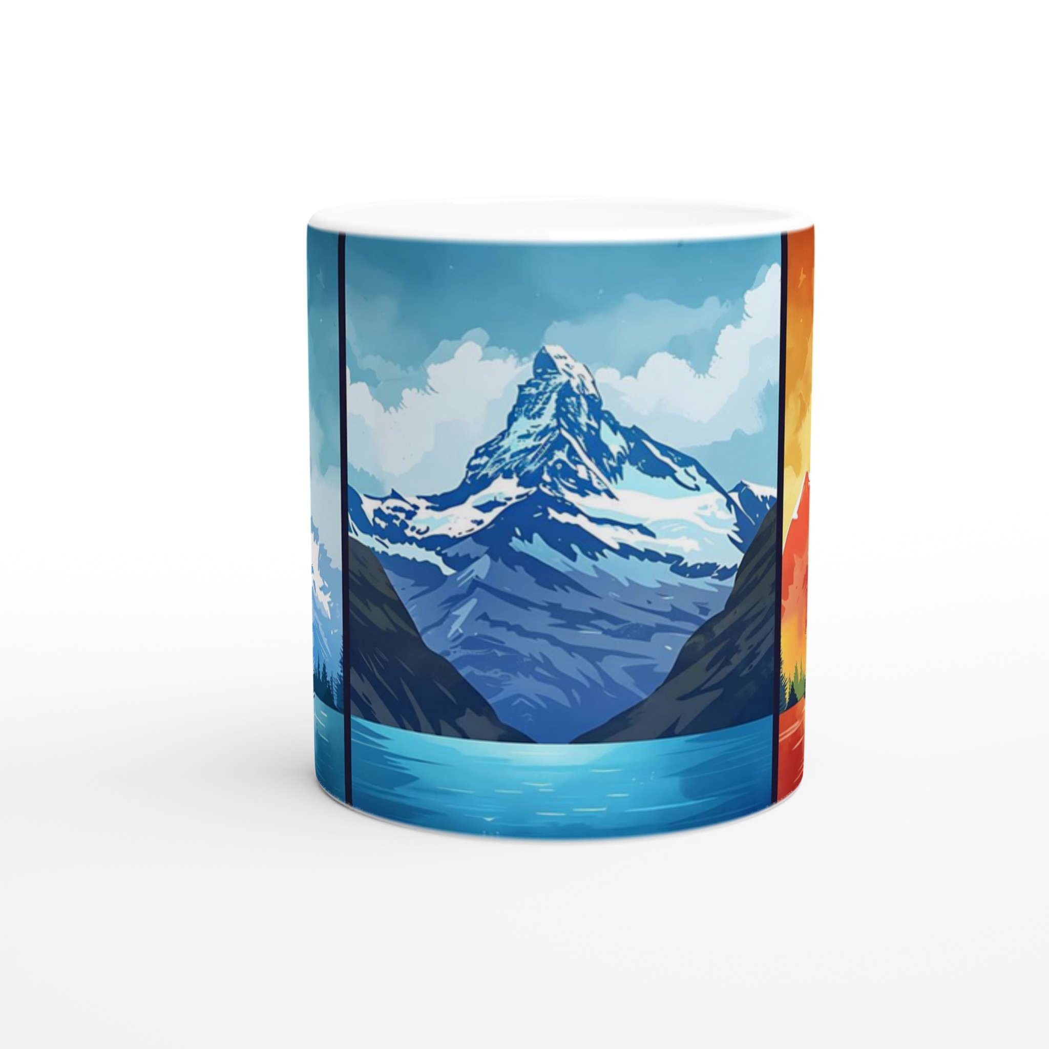 Minimalistisk Bergsvy 11oz Keramikmugg - Skandinavisk Design i Flera Färger 8 169c75f4-1d21-4c15-92de-b2b94f20fb98