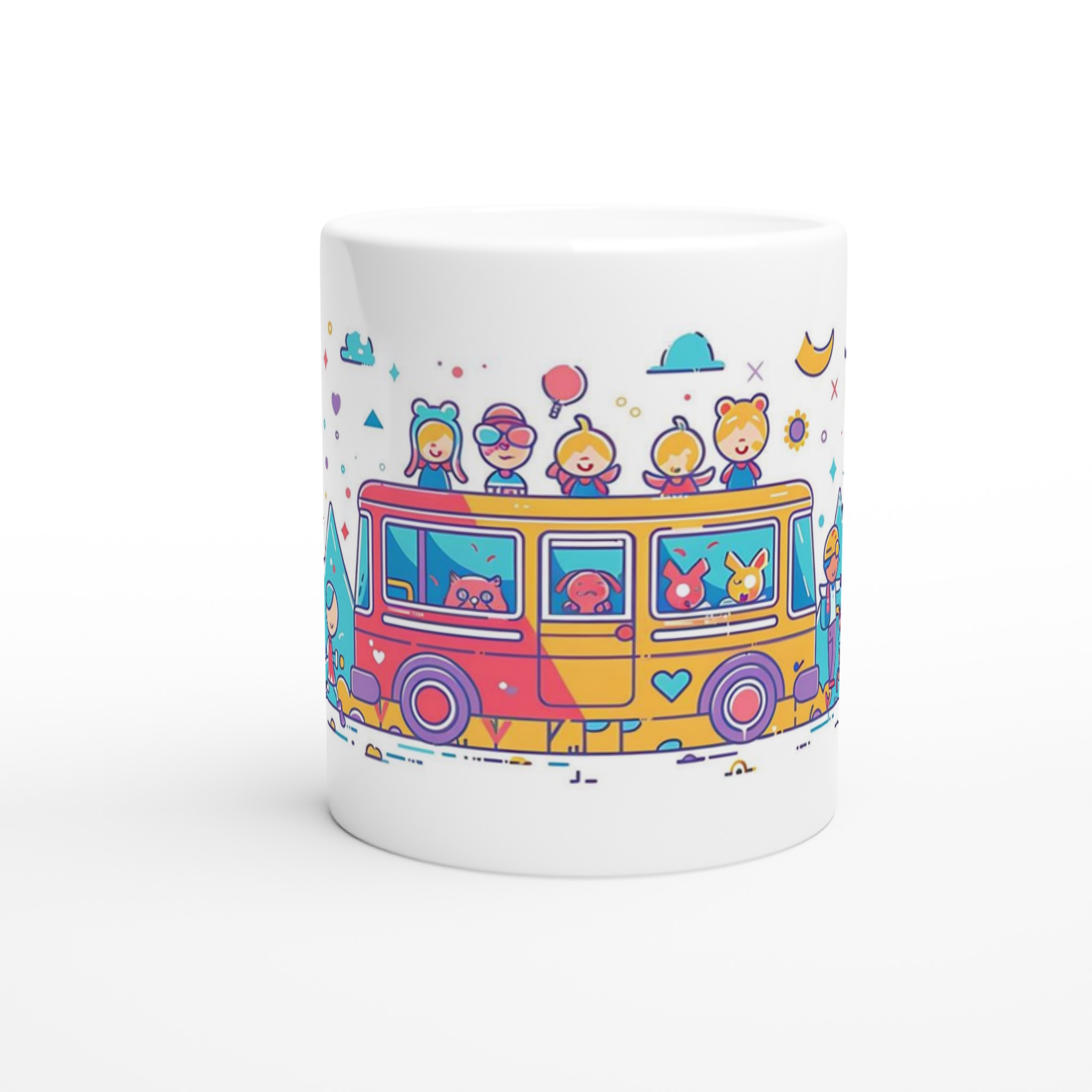Äventyrsmugg: Lekfulla figurer & ballonger i pastellfärger – 11 oz keramikmugg för kaffe och te 9 16ce5a7b-d0e5-4af5-88a6-752cc9cbf177