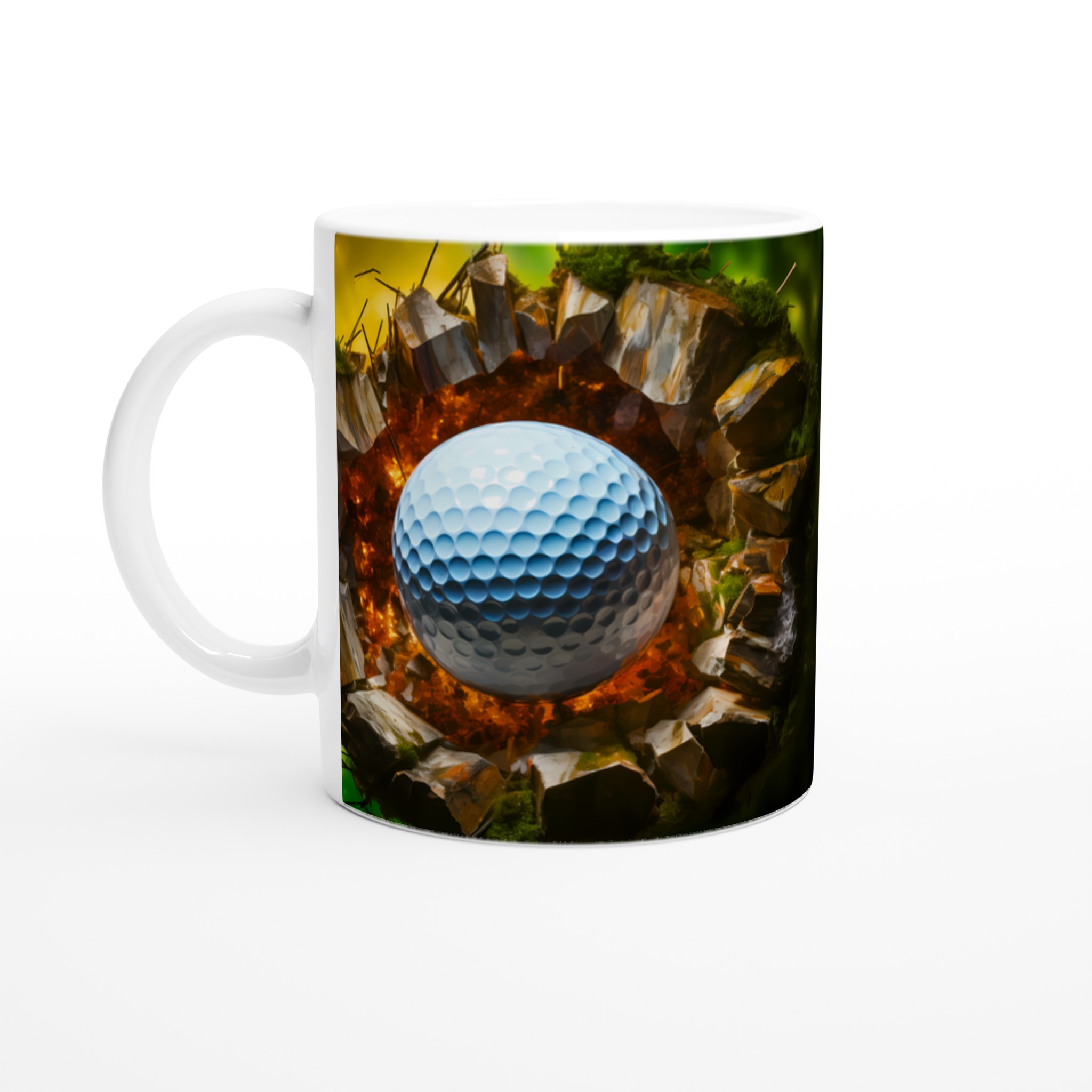 Explosiv Golfboll Mugg – Unik 11oz Keramisk Mugg för Golfentusiasten 1 17049f3a-3e6d-459e-b19b-7650b2399ed1