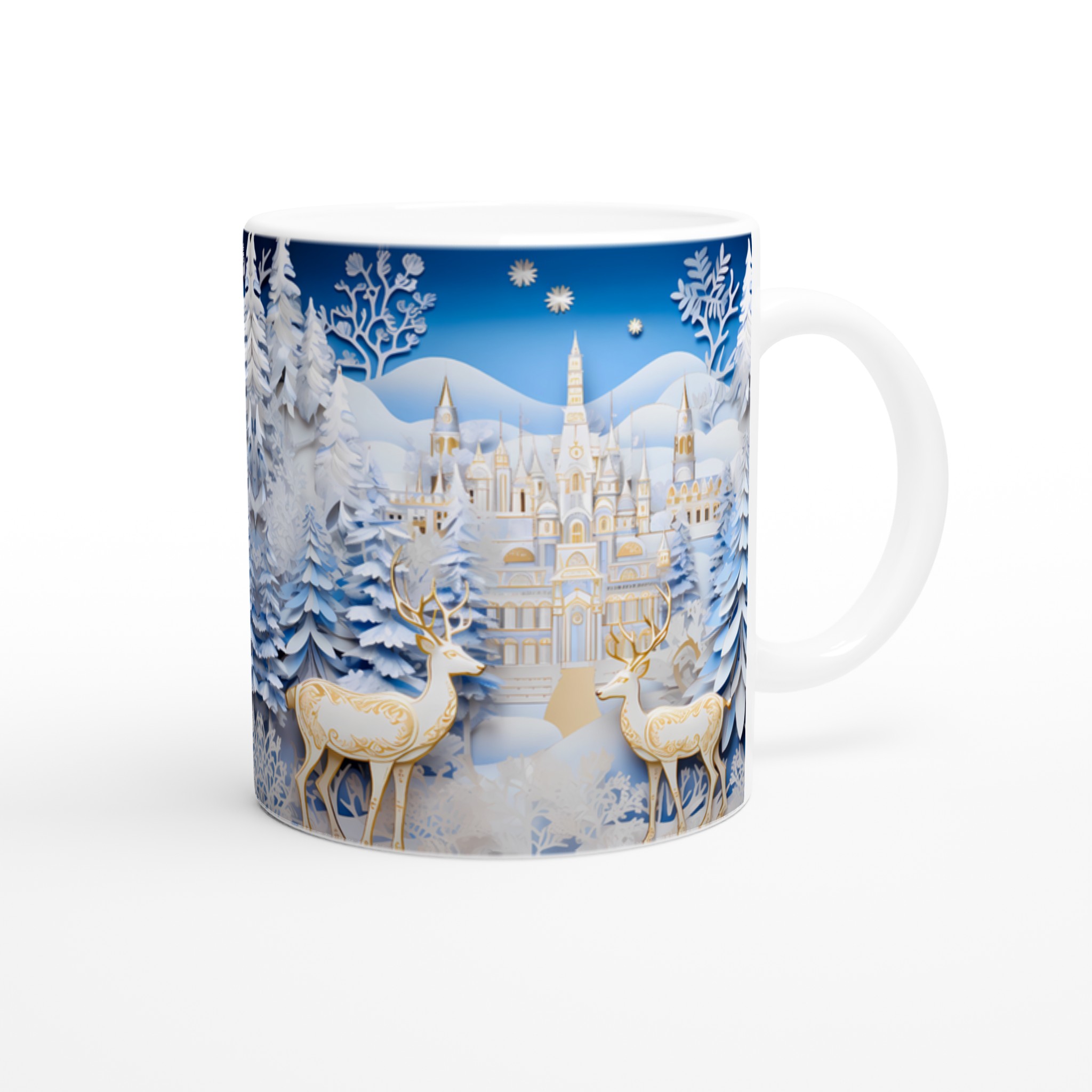 Vinterlandskap Magi Keramikmugg – Din Kaffestund med Snötäckta Granar & Eleganta Rådjur i Valfri Färg! 9 1731d267-0f9f-4583-a83a-bdee77bb6f1e