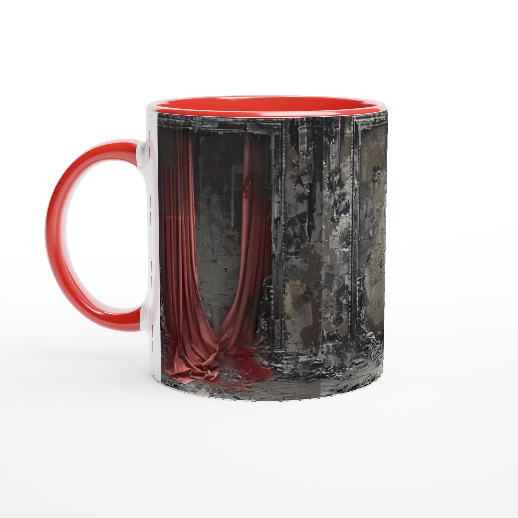 Stilren Vit 11oz Keramisk Mugg med Kontrast av Rött och Svart – Välj Din Färg 2 173f13f6-94ff-4794-b8d5-e52c442ee377