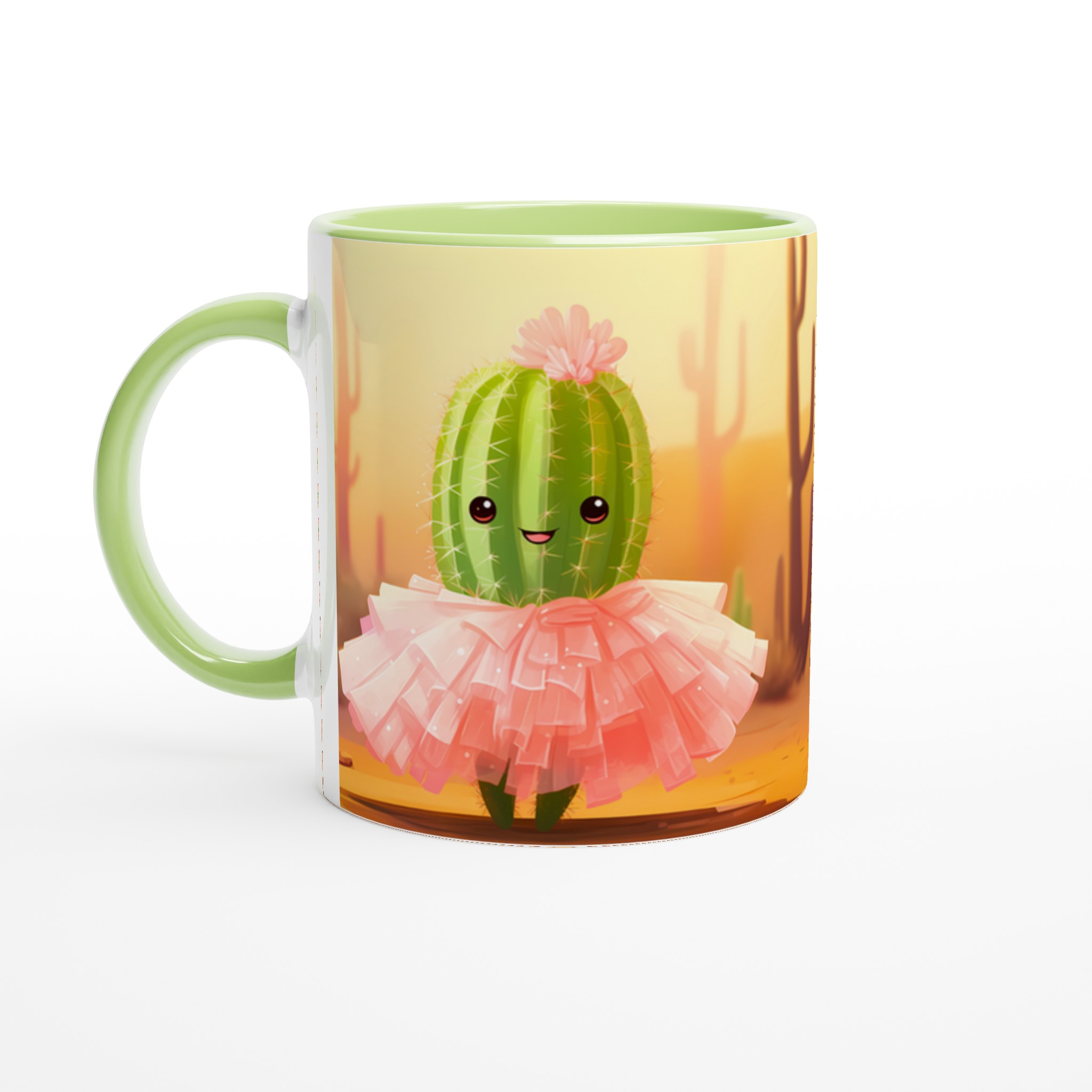 Söt Kaktus Ballerina Kaffemugg – Förtjusande Kawaii Keramikmugg i ditt val av 7 färger 3 177f03e7-cd49-400b-95e2-775cd75b4954