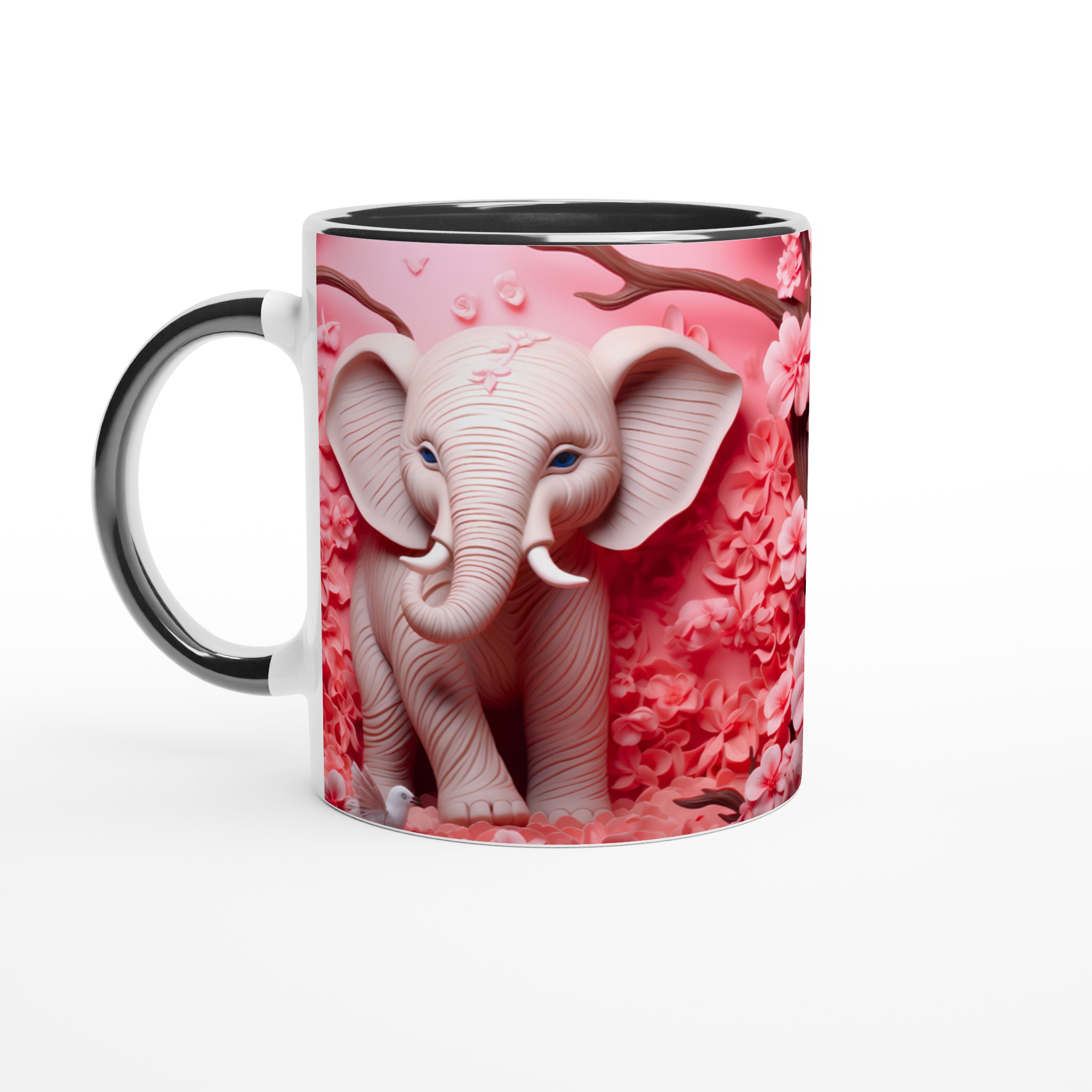 Rosa Drömmar Keramikmugg - Elegant Elefant & Blomsterdesign i 11oz 7 17d34a50-2773-4eec-848d-ae3bfe37c9e1