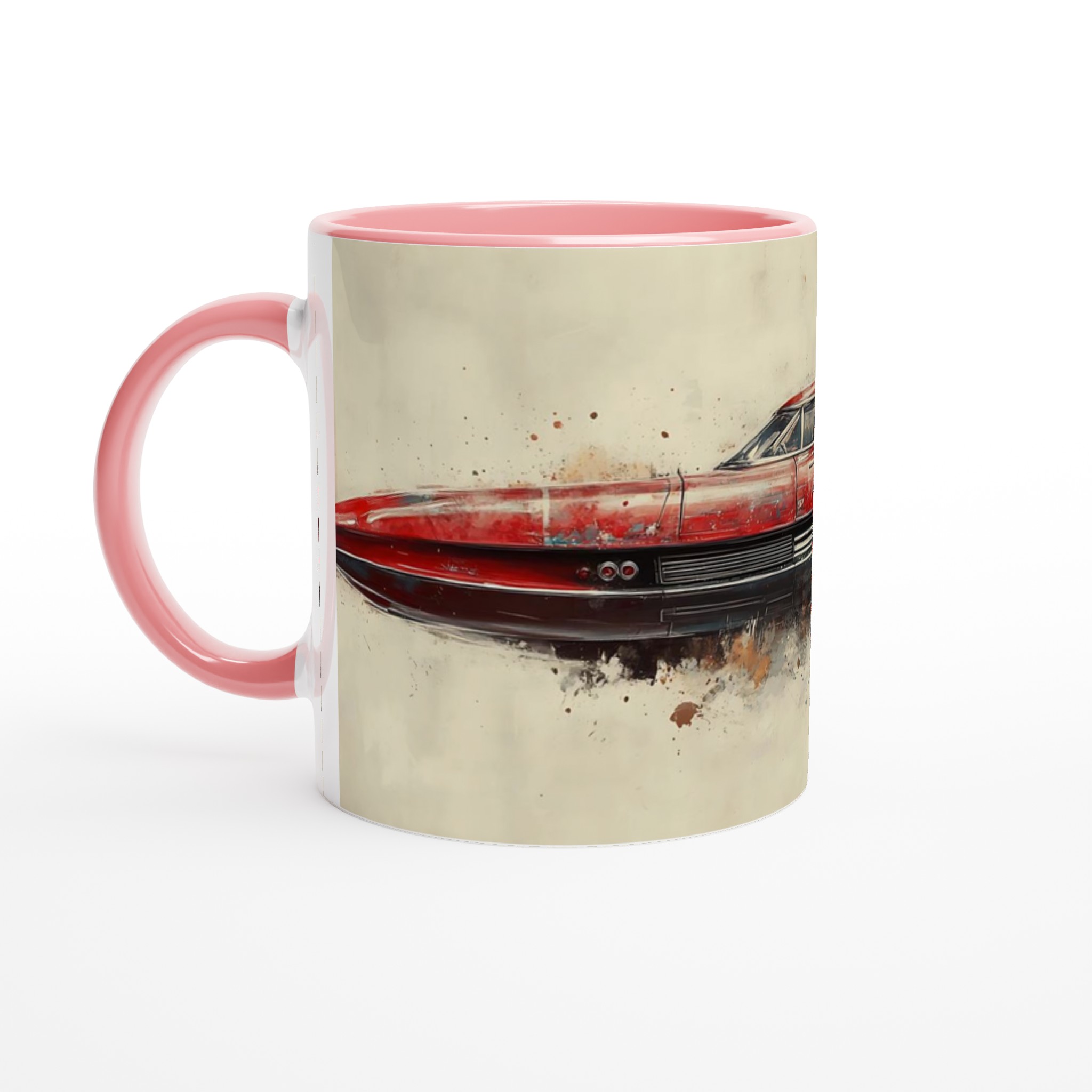 Retro Futurism: Jet Car Art Keramikmugg – Välj bland 7 levande färger för din unika stil 4 18182b41-2413-4b96-843d-ac71cae504c0