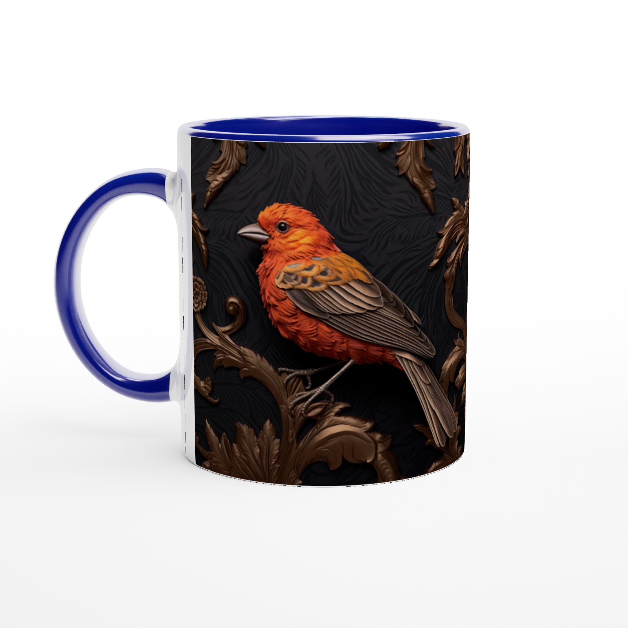 Exklusiv Mugg med Orange Tropisk Fågel – Lyxig Keramik för Kaffe- och Teälskare i Åtta Färgval 4 189c788f-fd07-4b34-a53c-aa9803604794