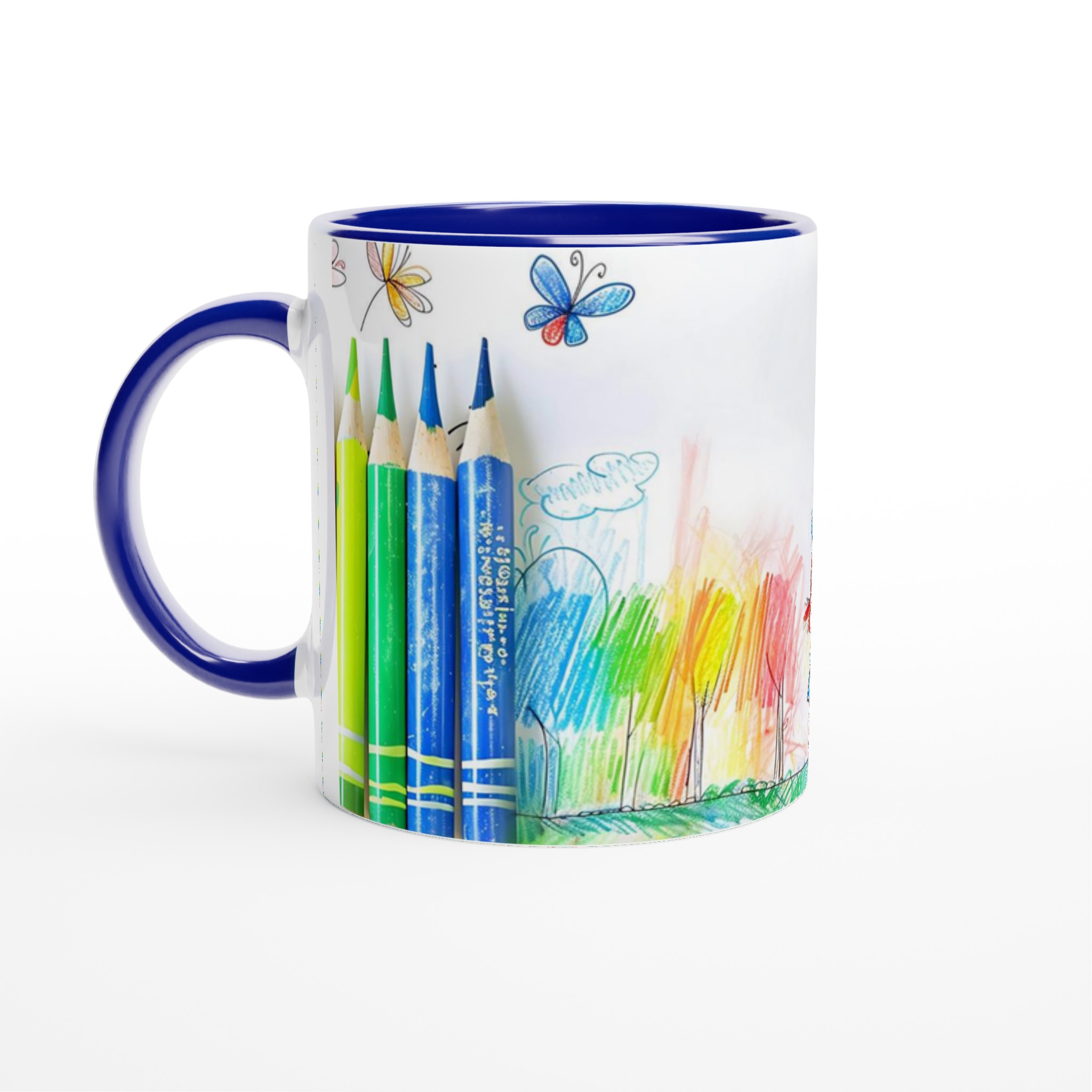 Kreativ Mugg med Tecknad Konstnärstjej – 11 oz Keramisk Kaffemugg i Din Favoritfärg! 4 189eea91-b5d5-4f9a-9634-b4353708014f