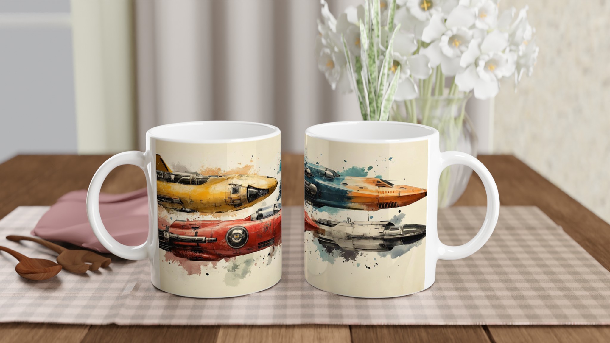 Rymdskepp Akvarell 11oz Keramisk Mugg – Sci-Fi Konst för Kaffeälskaren 10 18aa8bf3-f6b9-48aa-97a3-6048cfcaff83