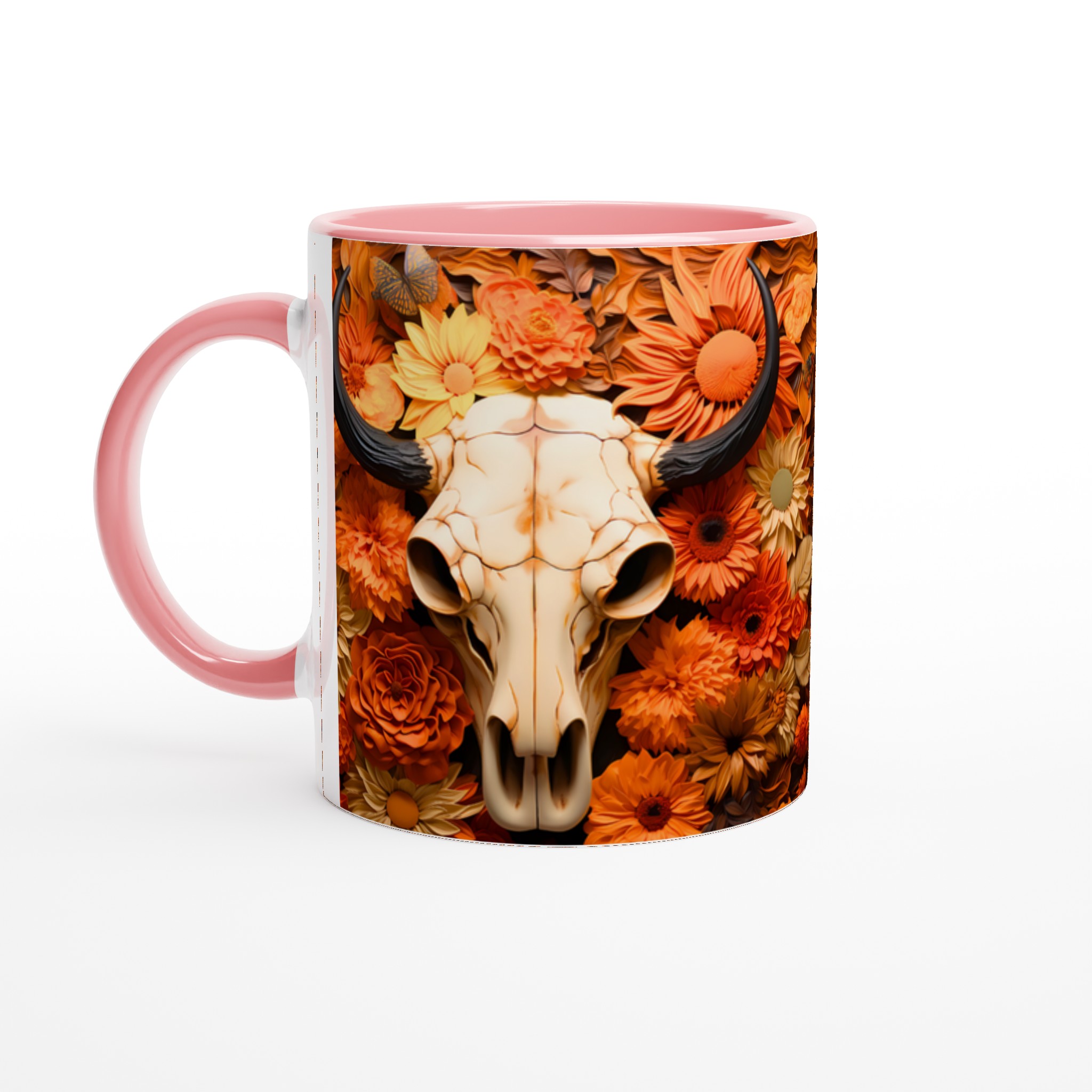 Bohemisk Blomster & Buffalo Skalle Keramisk Mugg – 11 oz Premium Design för Kaffeälskare 6 1934e05b-7e2d-4204-9add-ebb2bd7bfcf6
