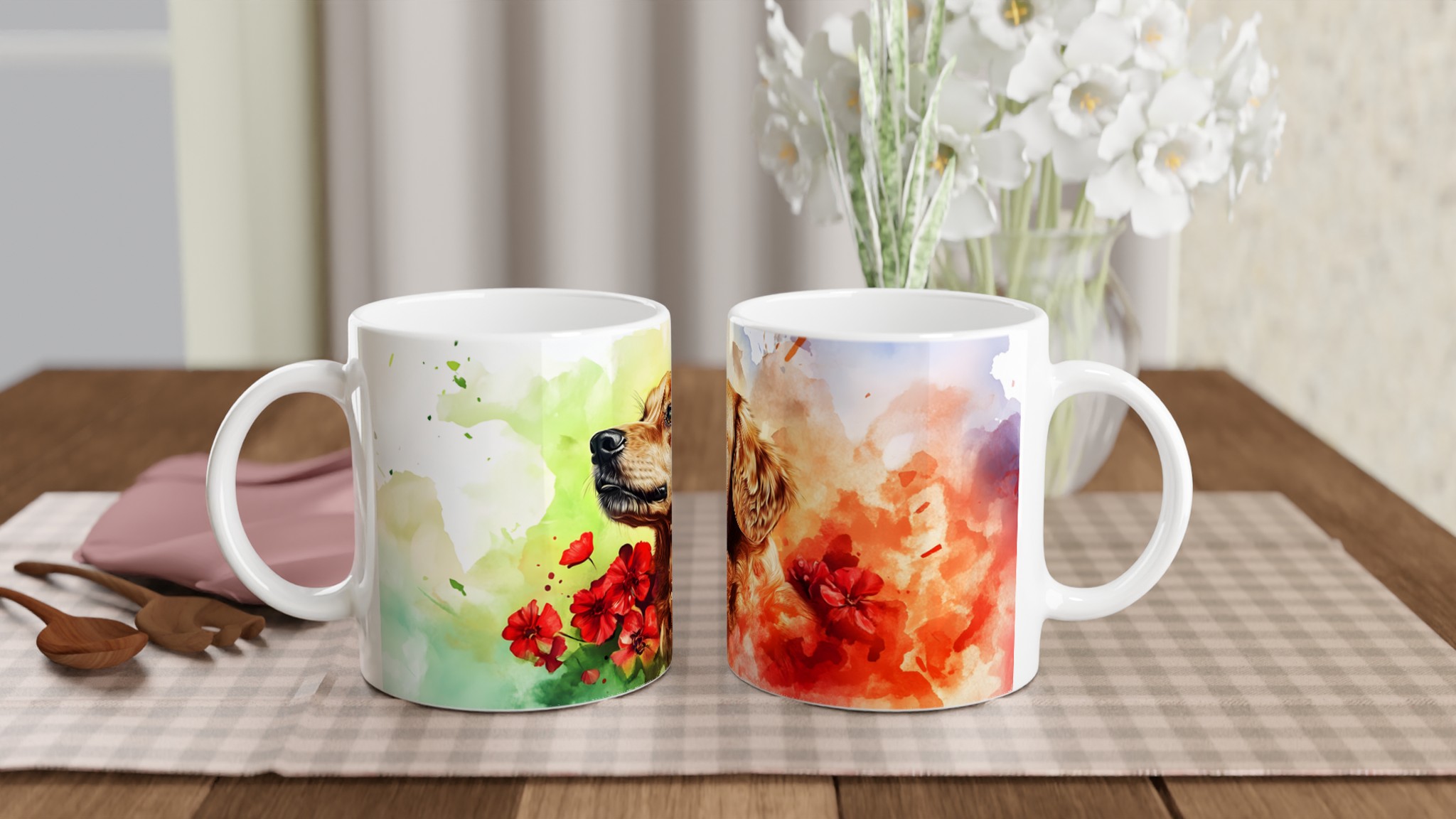 Färgsprakande Golden Retriever Keramikmugg – Perfekt för Hundälskaren i Valfri Färg! 10 193ad9dc-7895-488c-9610-09ca86b96e4c