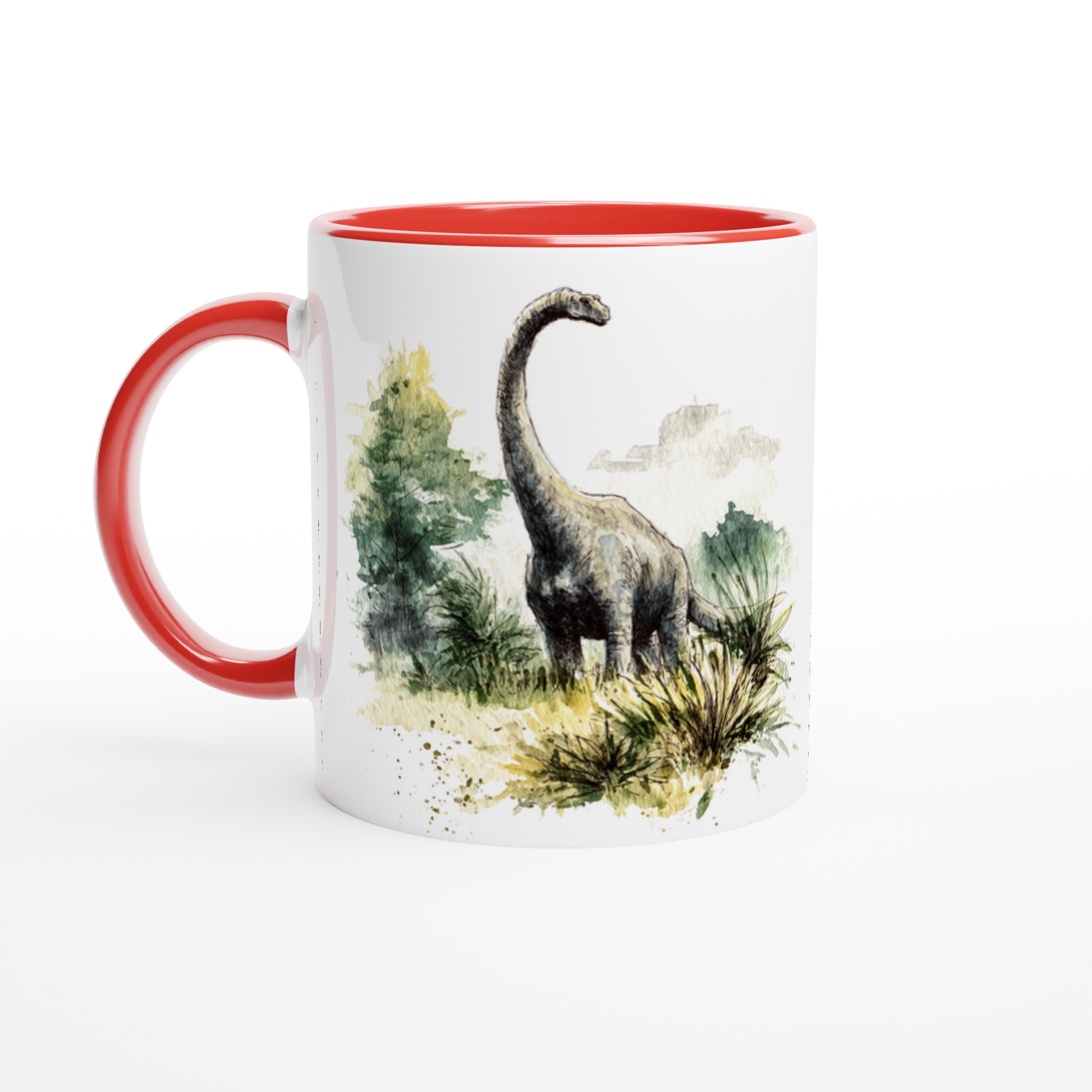 Förhistorisk Vattenfärg: Dinosaurie Mugg – Din 11oz Keramikmugg i Valfri Färg! 2 19ad6c6b-1677-41b1-bc0f-1e796857b008