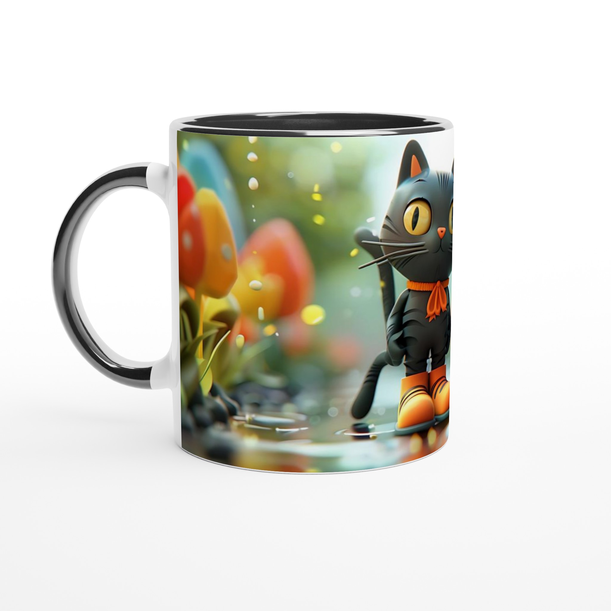 Magisk Katt i Svampskog - 11 oz Premium Keramikmugg i ditt färgval 7 1a1b1621-e170-48f0-9deb-572cbdacef59