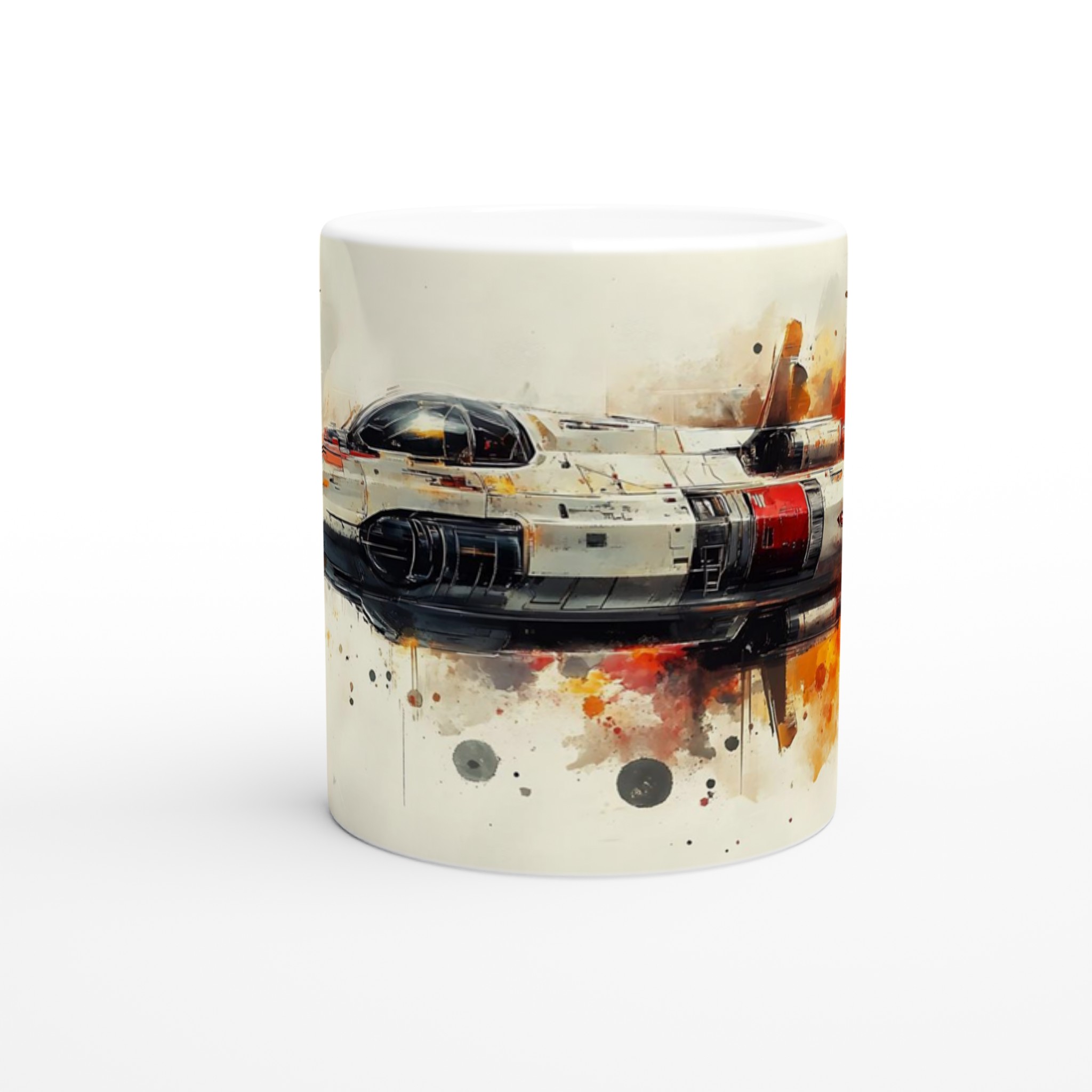 Abstrakt Sci-Fi Rymdskepp Mugg – Konstnärlig Akvarell Design, 11oz Keramisk Mugg i Valfri Färg 8 1a3855ab-4dfc-4067-8385-76145a2a65f0