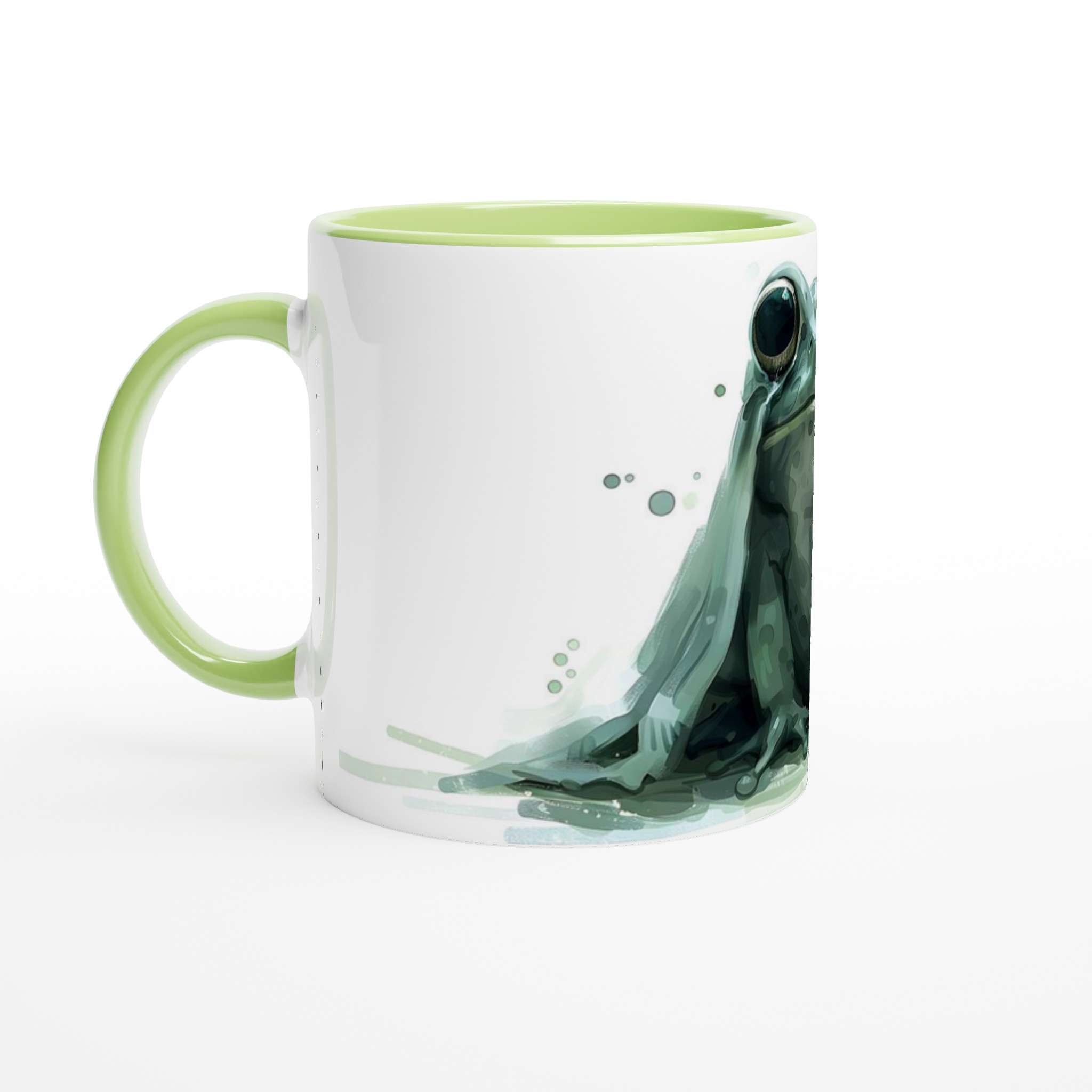 Grön Akvarellgroda 11oz Keramisk Mugg – Unik Design för Djurälskare i Flera Färger 3 1a779944-ed0d-4903-860a-abb3eb0b9bc2