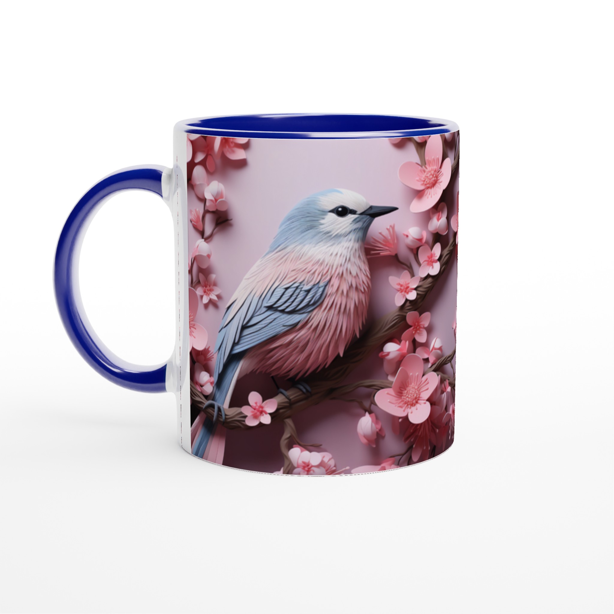 Körsbärsfågel Mugg – Keramisk 11oz Mugg med Drömsk Papperskonst och Vårinspirerade Färgval 4 1a9e0c11-4f9f-4bff-b39a-d87d73d7746c