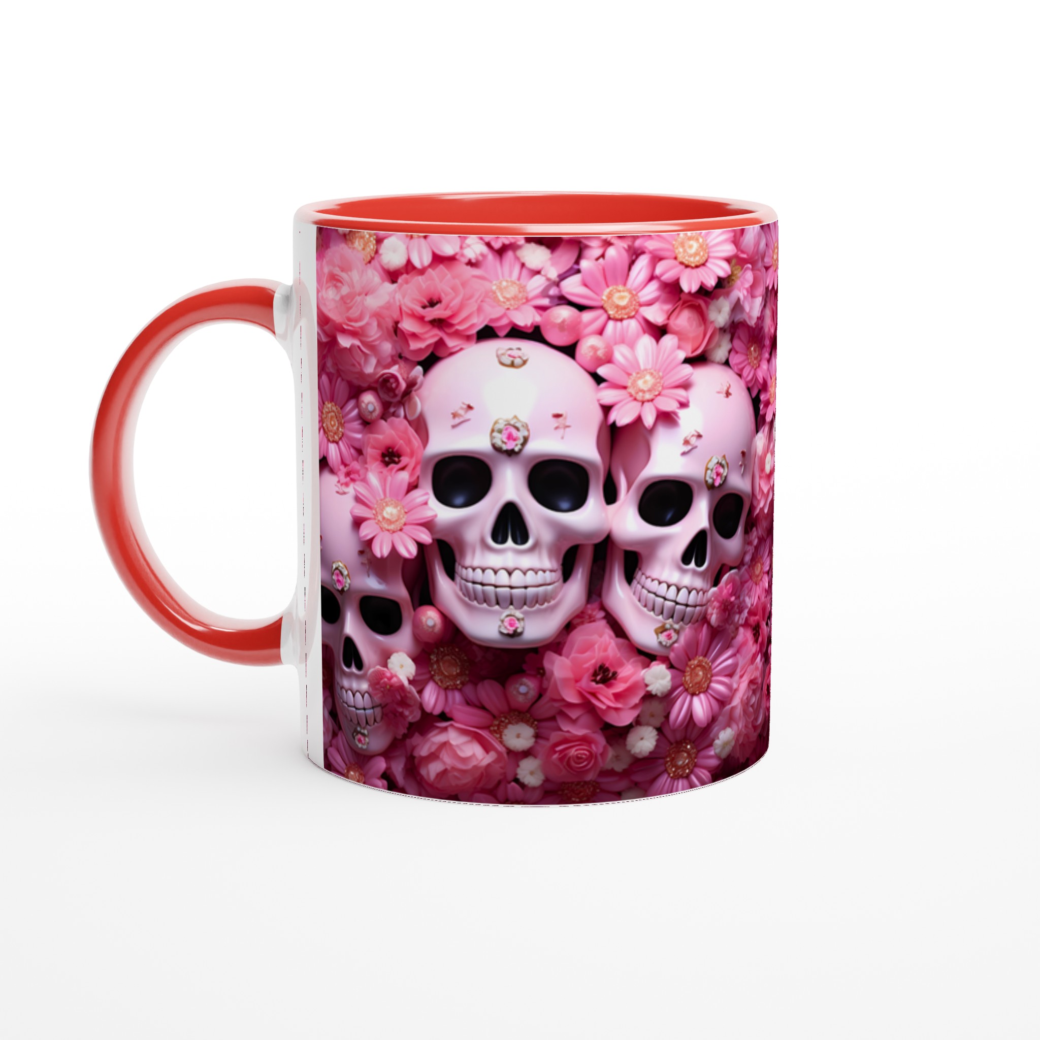 Romantisk Skull Blossom 11oz Keramikmugg – En touch av rosa mystik för din fika 2 1aa46705-53c8-43c7-8975-2d0031935cb0