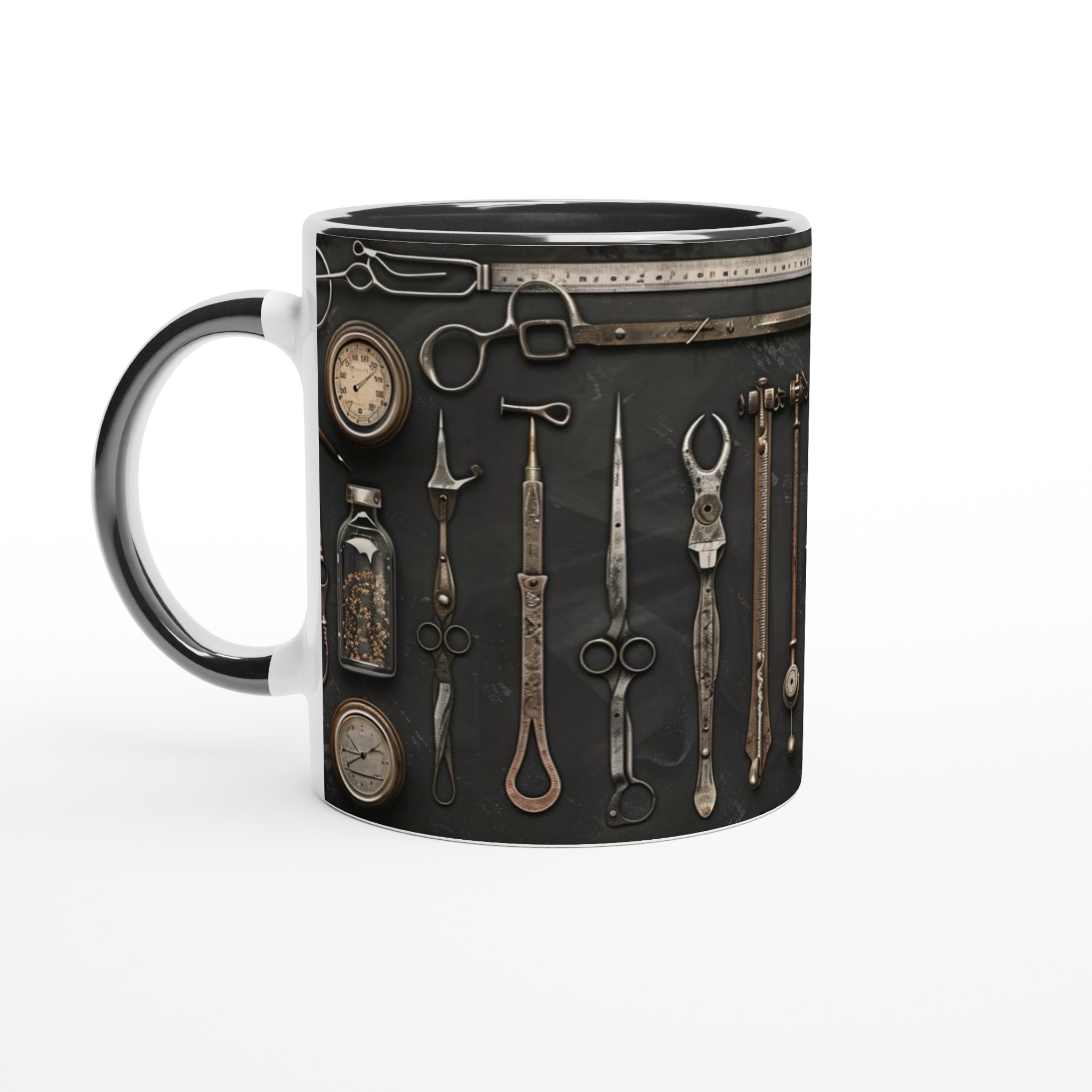 Vit 11oz Keramisk Mugg med Vintage Verktygsdesign – Välj Bland 7 Eleganta Keramiska Färger 7 1ae88300-eb51-4414-9ea7-c8f21997f6ad