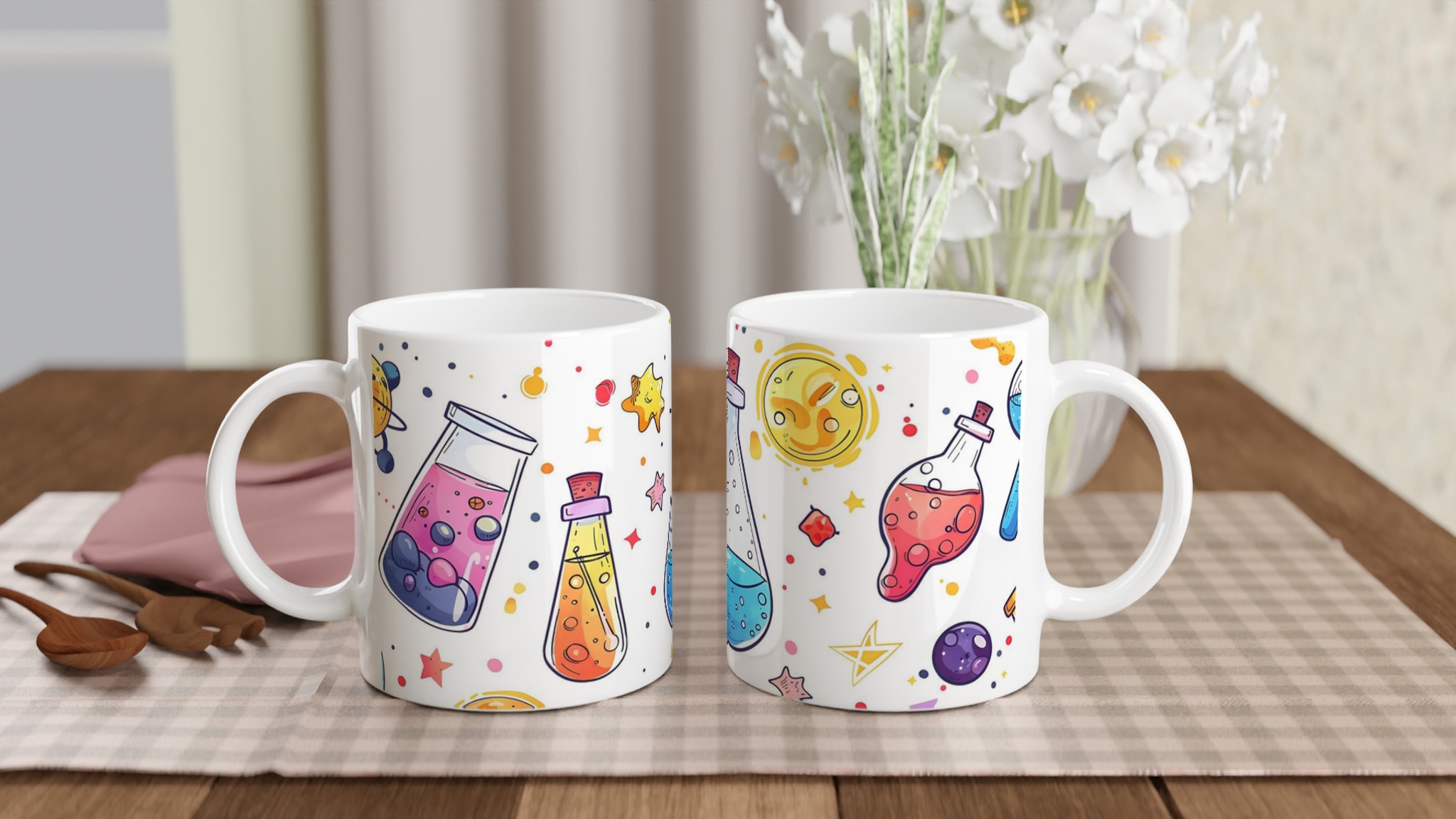 Kreativ Experimentmugg – Vetenskaplig Design i Klara Färger, 11oz Keramikmugg 10 1b0163f1-fdb0-4008-8109-b4a9bf81a6d3