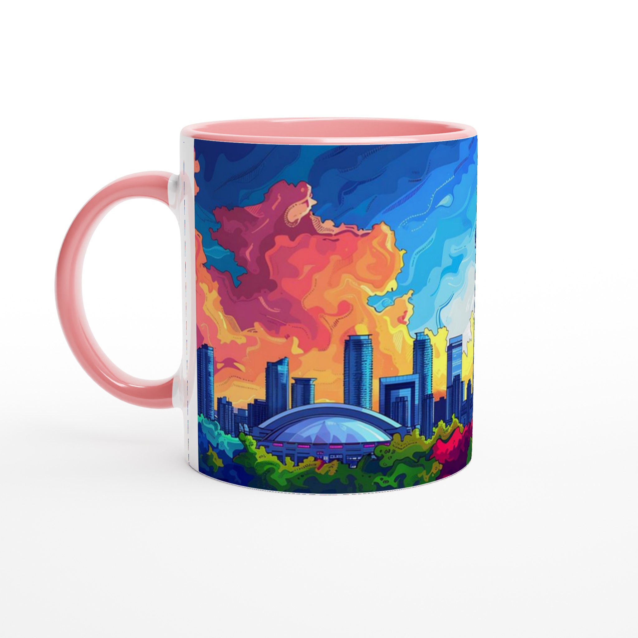 Toronto Skyline Abstract Art Mugg – Levande Stadsbild i Pop Art Stil, Välj bland 7 Keramiska Färger 6 1b37d5fd-a194-474c-913a-936549735f9d
