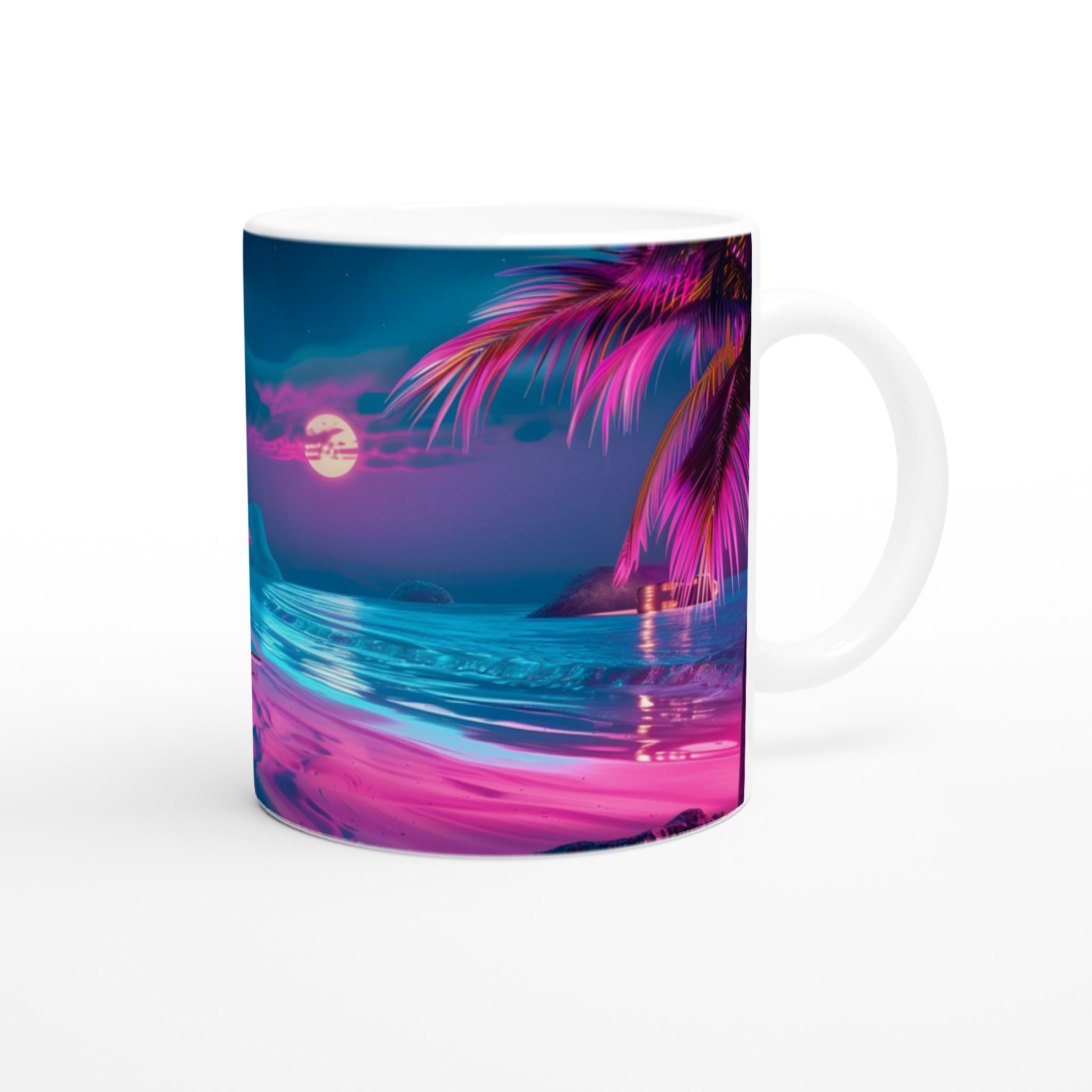 Neon Sunset Beach Keramikmugg – Vibrerande Retro-Vibbar för Din Favoritdryck, Välj Din Färg! 9 1b5dfcd4-a631-46d6-a721-000b8cee58cf
