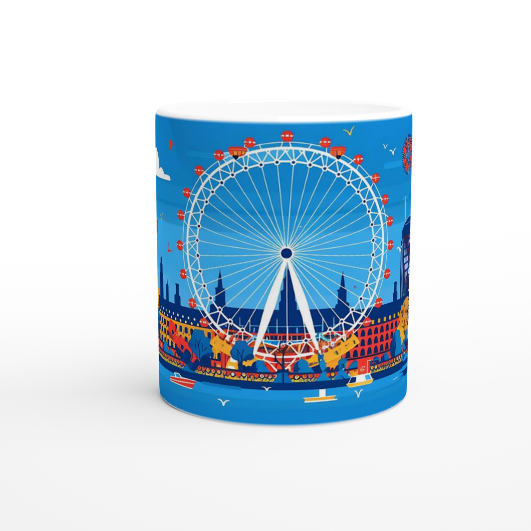 London Cityscape Keramikmugg – En levande konstnärlig hyllning till Big Ben & London Eye i ditt val av färg 8 1bbbb6de-36da-46cf-9445-10c407c94928