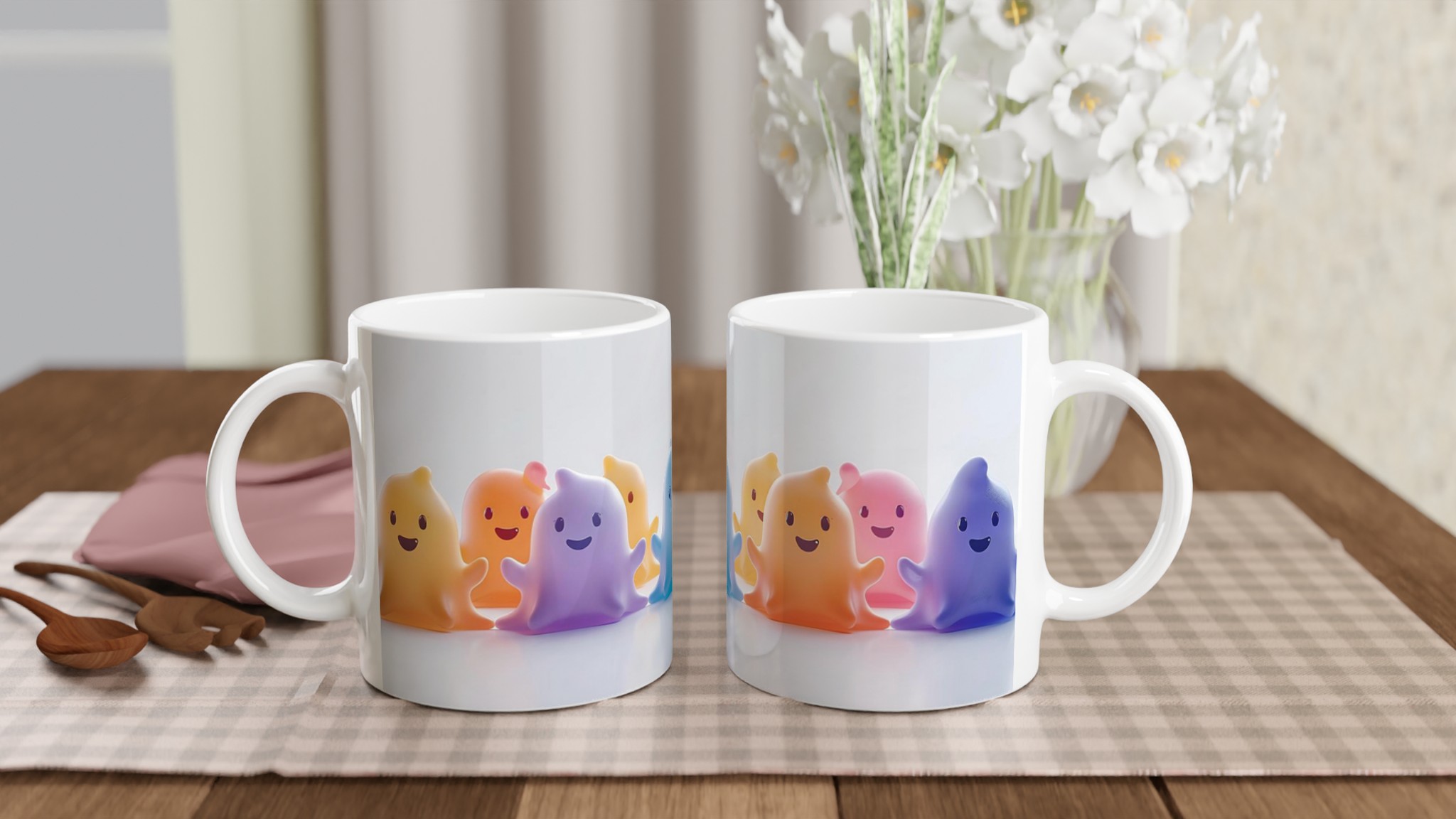 Mångfärgad 'Kawaii Vänner' 11oz Keramisk Mugg – Personlig Design i Flera Färger 10 1bdda0c1-24a6-400b-97bb-fe45d776ab49