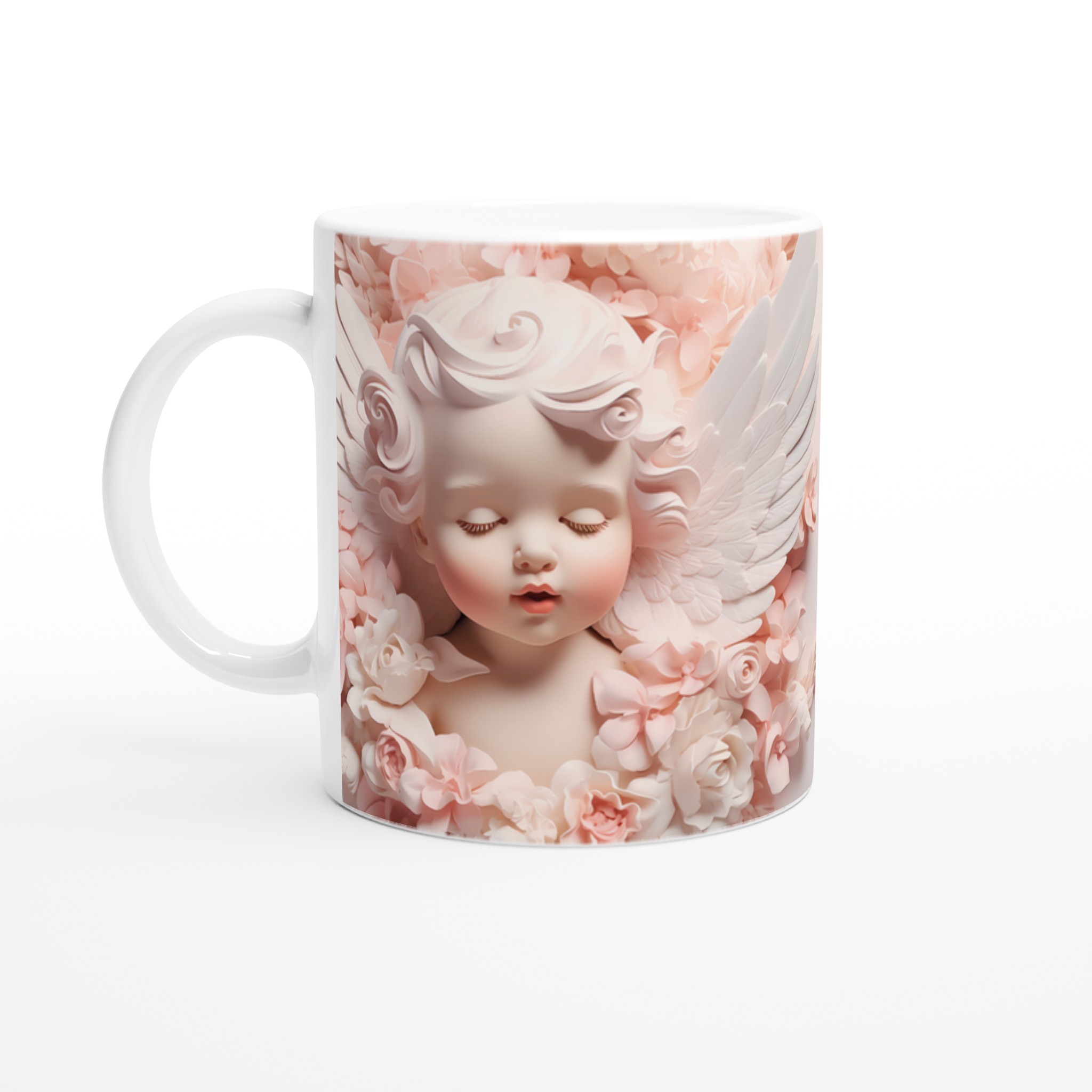 Änglalik Keramisk Mugg – Drömska Pasteller & Vingprydda Motiv | 11 oz Kaffemugg i Din Valfria Färg 1 1c90bfb2-90af-4dd4-b492-97f80a93abb9