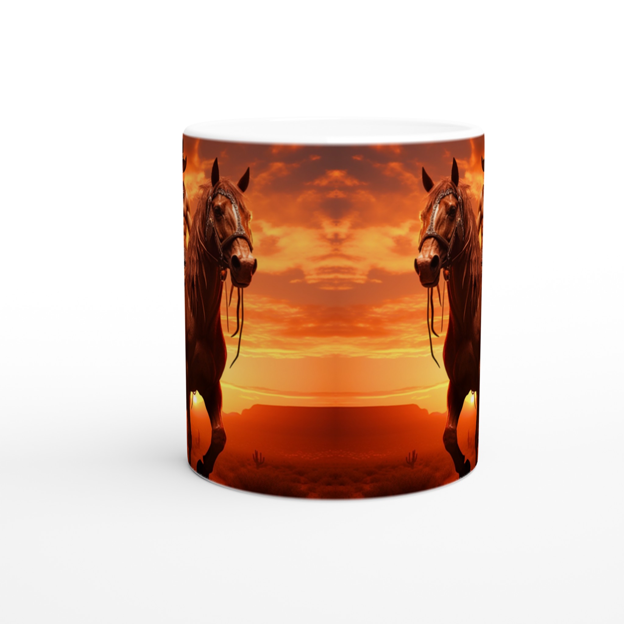 Vilda Västern Solnedgång Mugg – 11 oz Keramikmugg med Musklig Cowboy & Häst 8 1d05d911-db66-4b30-bf68-77232fe1423b