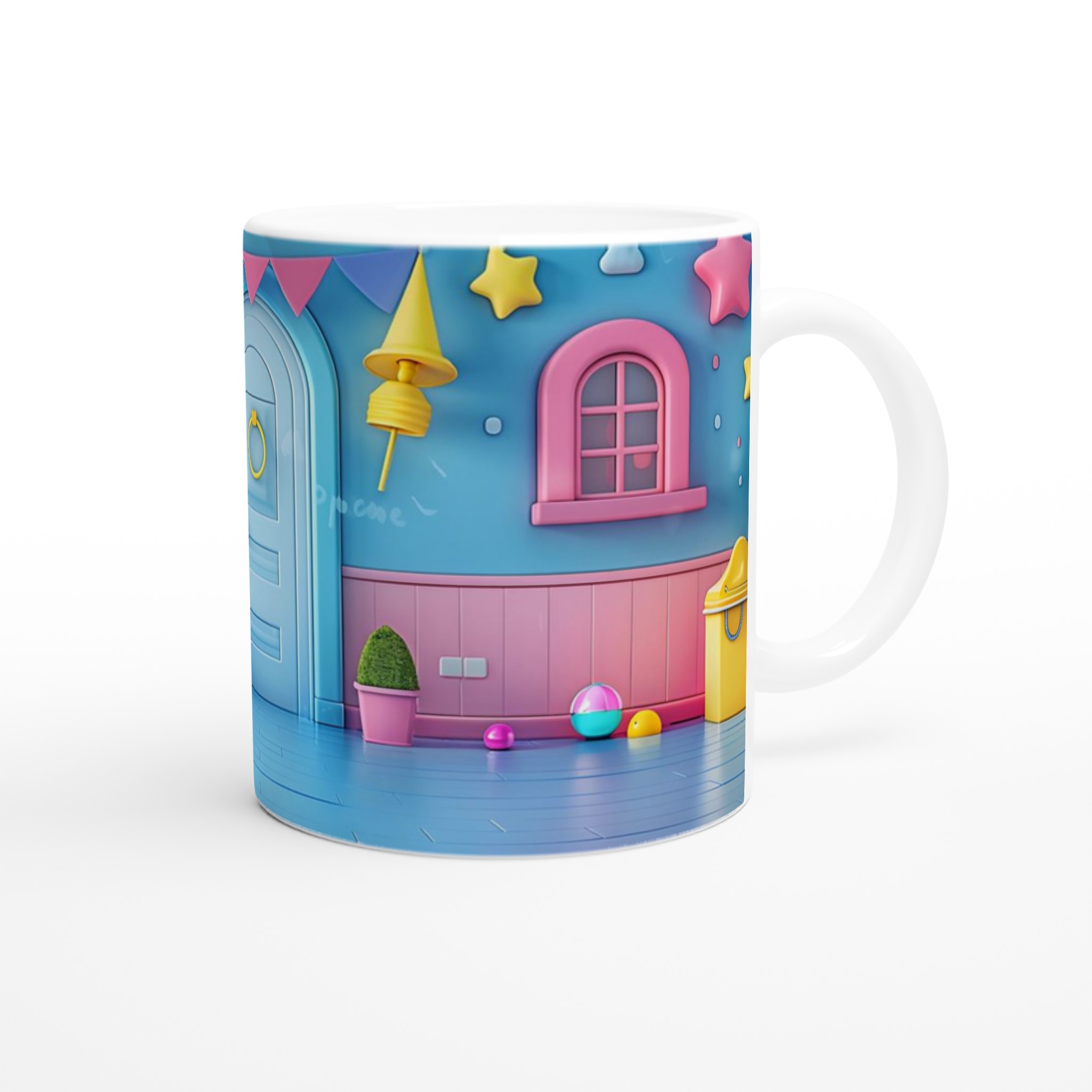 Pastell drömvärld 11oz keramikmugg – En magisk design för barnasinnet, i ditt val av 7 lekfulla färger 10 1d8faa8c-dde7-4c93-90df-f0f43d89a4bf