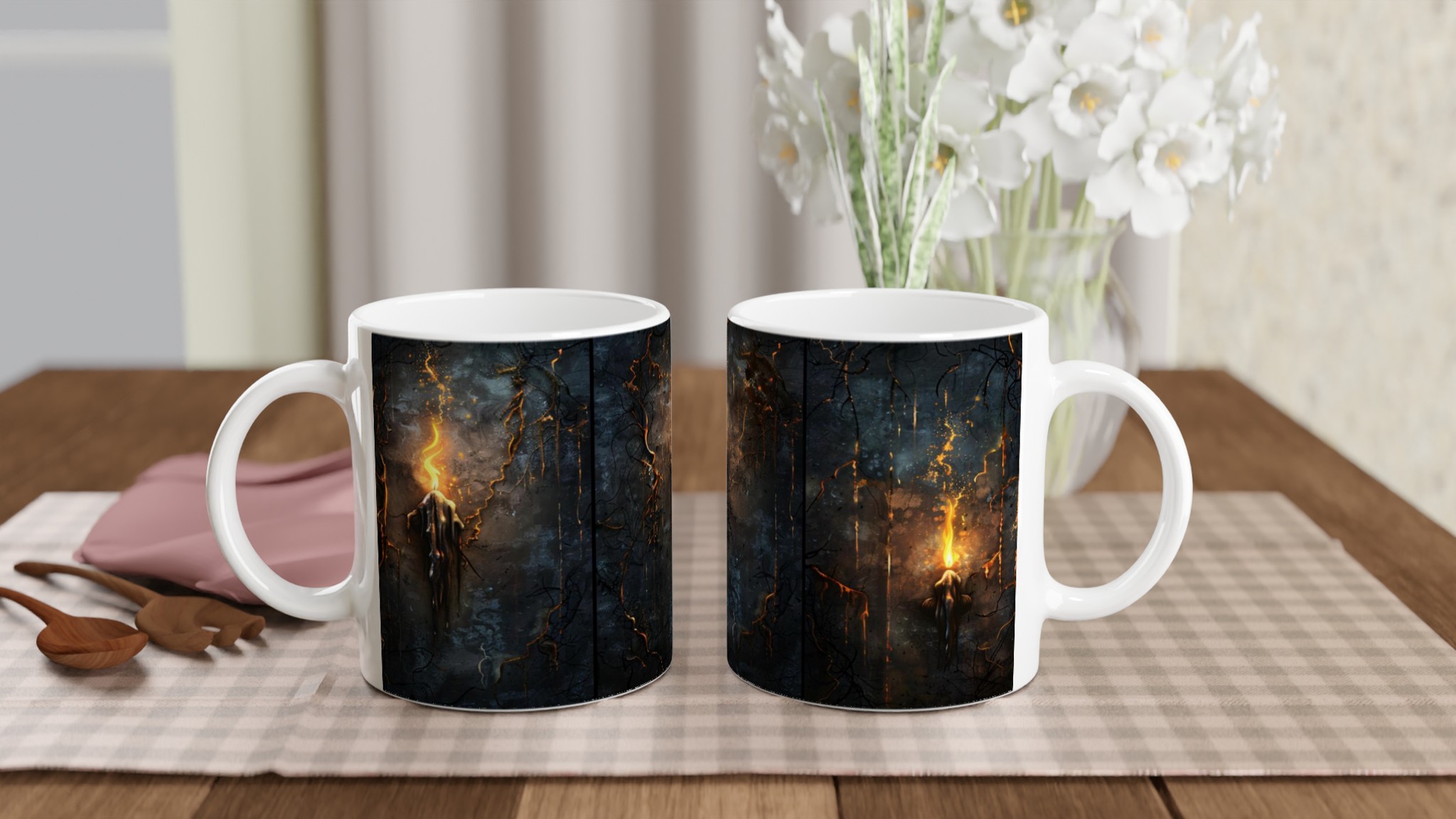 Mystisk Gryning 11oz Keramisk Mugg - Gotisk Eldkonst i 7 Valfria Färger 10 1daf4639-26b2-457a-9525-acaf6cce8f75